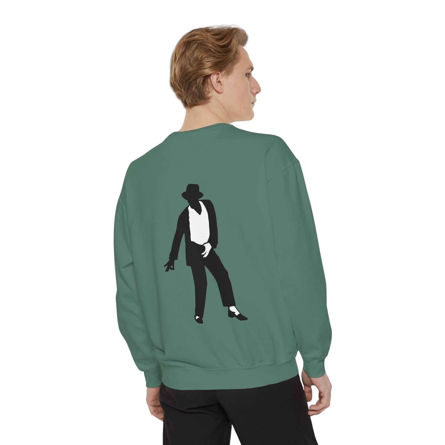 Stylish Unisex Garment-Dyed Sweatshirt, Casual Wear, Gift for Music Lovers, Retro Fashion, Unique Streetwear, Perfect for Parties,Michel jackson style sweatshirt,USA trend sweatshirt