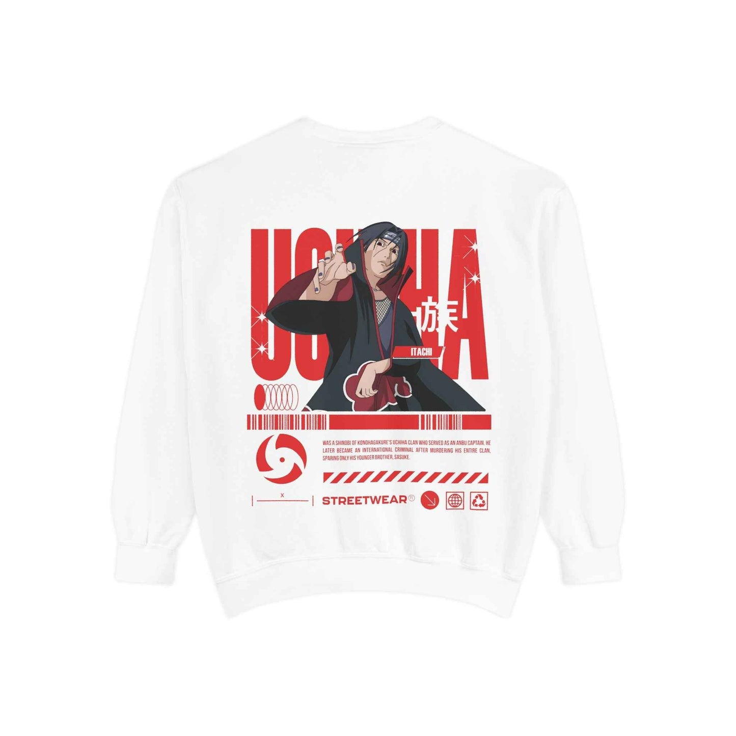 Uchiha Unisex Streetwear Sweatshirt with Graphic Design, Cozy Fashion, Anime Lovers, Casual Wear, Unique Gift
