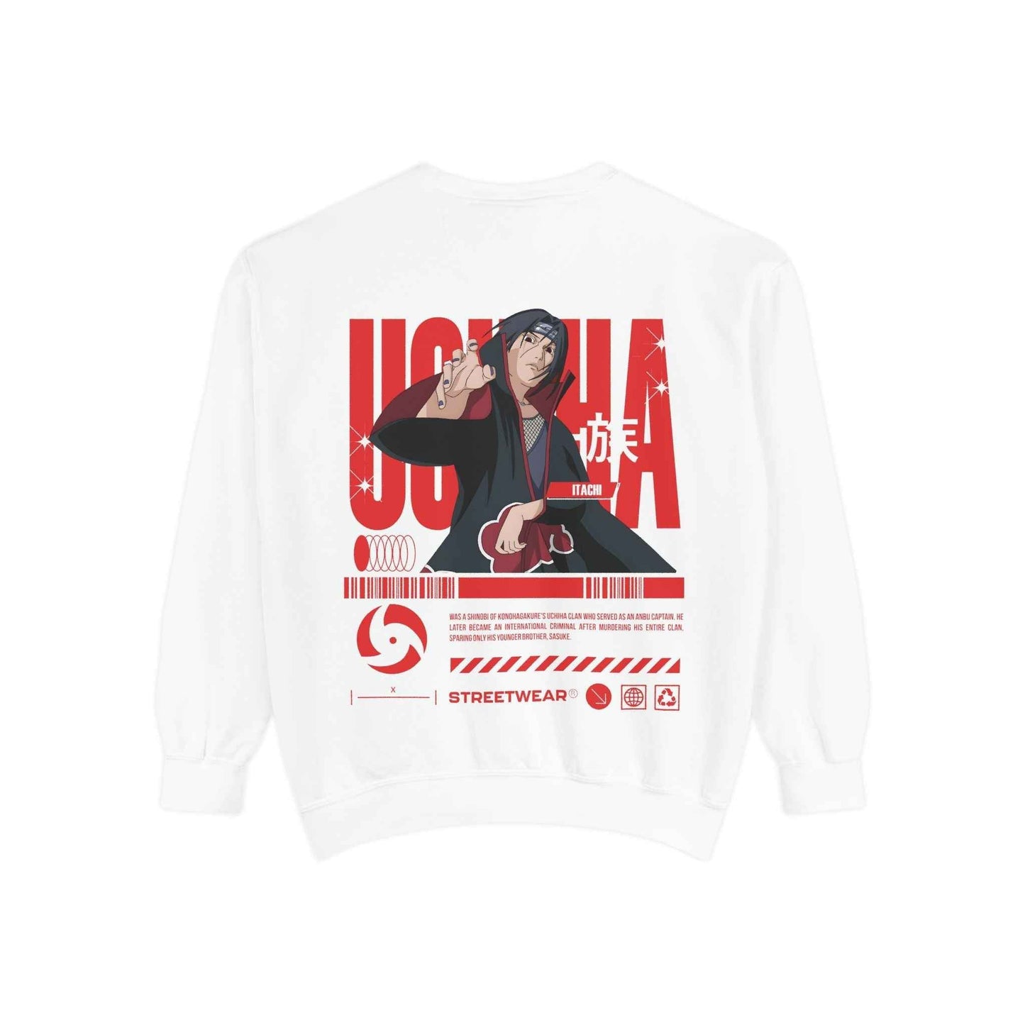 Uchiha Streetwear Sweatshirt - Cozy Unisex Anime Graphic Design Casual Wear Gift - Maklenn