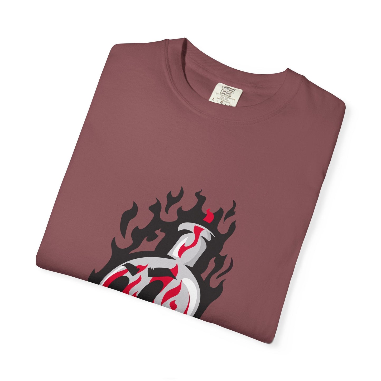 Flame Graphic T-shirt for Unisex, Casual Summer Wear, Gift for Music Lovers, Vibrant Artwork Tee, Trendy Fashion Top Printify