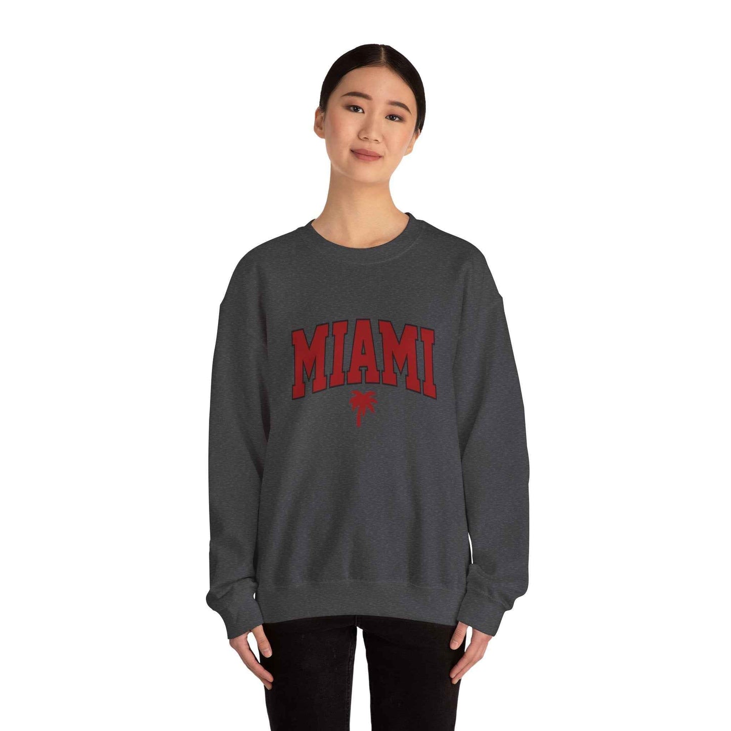 Miami Crewneck Sweatshirt - Cozy Unisex Streetwear Apparel, Perfect Gift for Sports Enthusiasts - Maklenn
