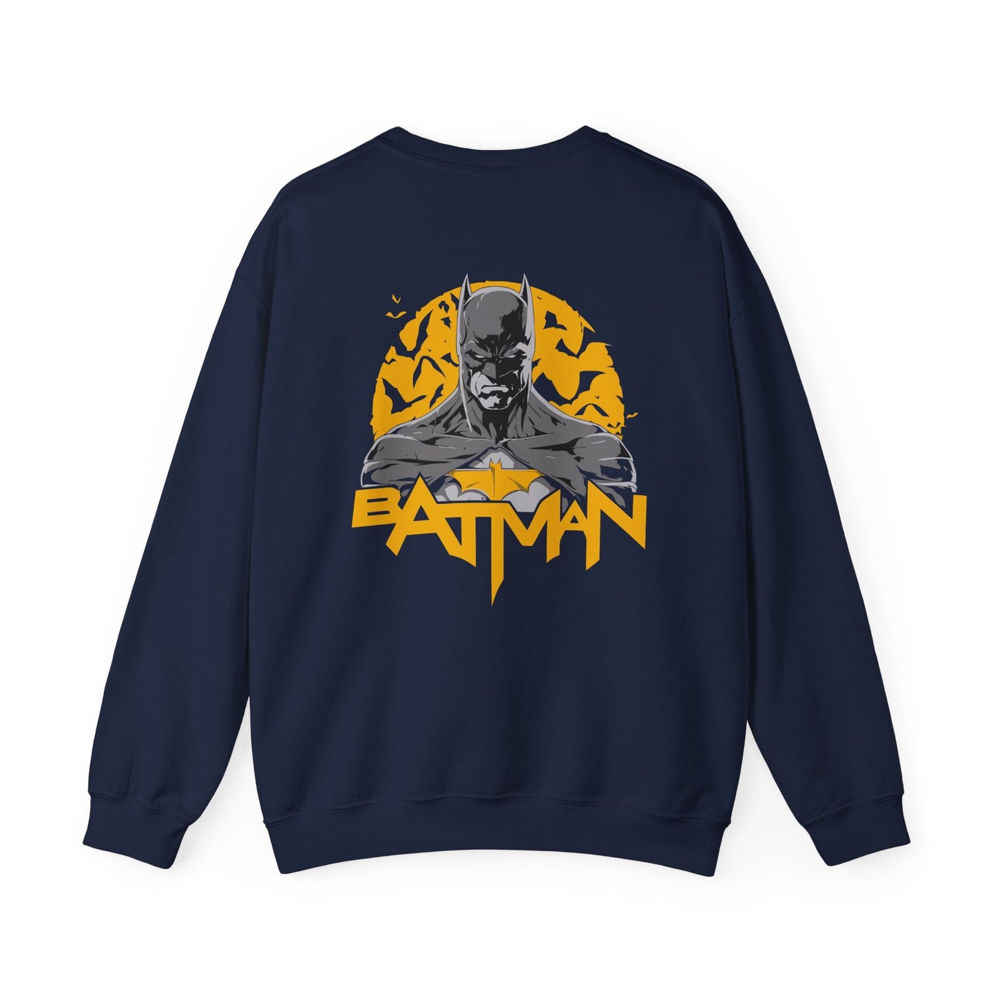 Batman Graphic Unisex Sweatshirt, Cozy Bat Symbol Sweater for Fans, Gift for Comics Lovers, Casual Wear, Birthday Gift, Halloween Apparel - Maklenn