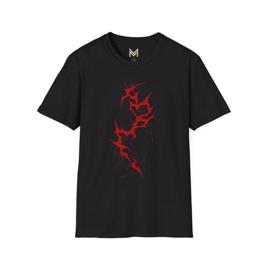 Unisex Graphic T-Shirt - Edgy Red Design, Casual Wear, Streetwear, Gift for Him/Her, Trendy Fashion, Everyday Style Printify