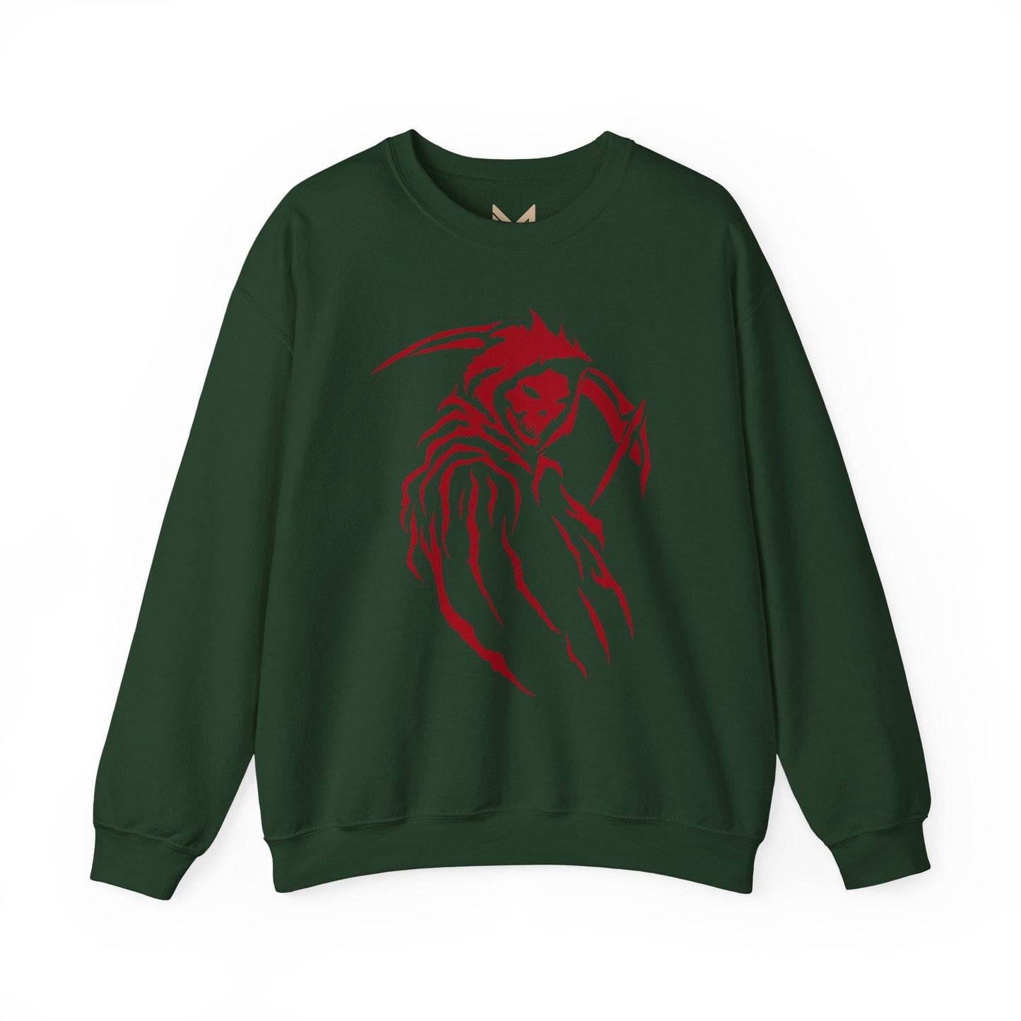 Grim Reaper Crewneck Sweatshirt | Unisex Cozy Pullover, Halloween Sweatshirt, Horror Aesthetic Apparel, Gift for Fans - Maklenn