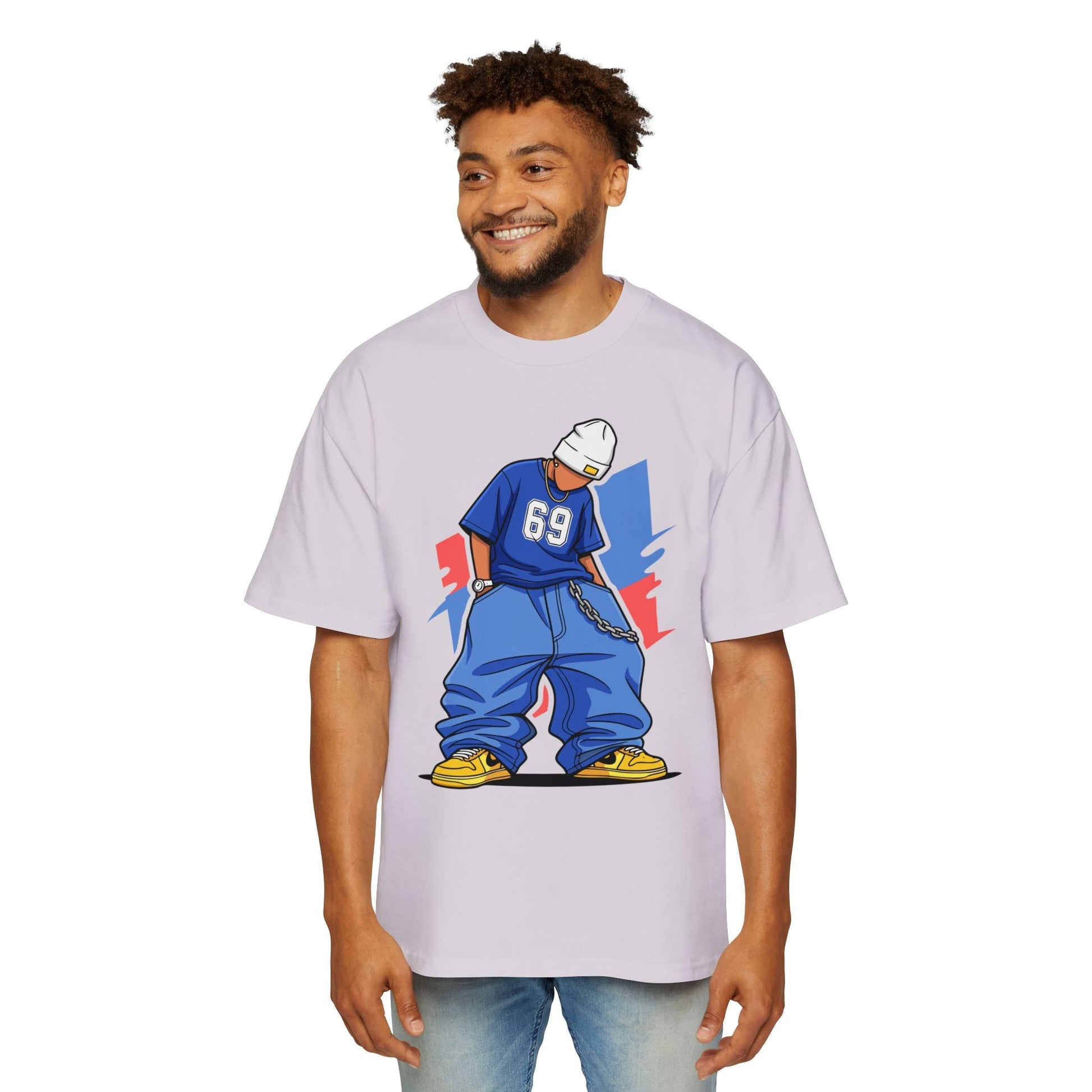 Stylish Urban Graphic Tee for Men | Casual Streetwear, Oversized T-Shirt, Hip Hop Fashion, Everyday Wear, Gift for Trendsetters - Maklenn