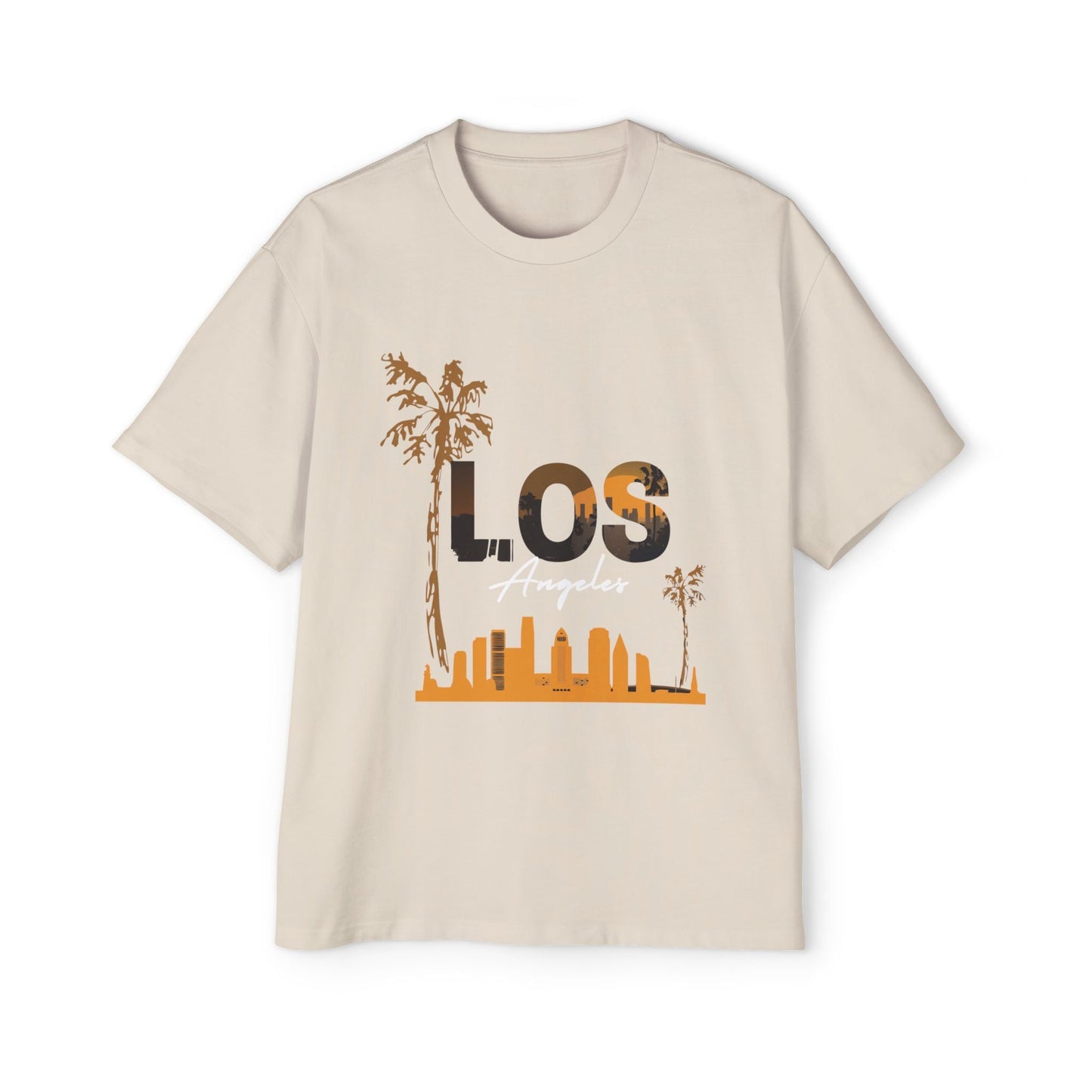 LA Oversized Tee - Casual Urban Wear, Gift for Him, Street Style, Summer Vibes, Travel Outfit, Comfortable Daily Wear - Maklenn