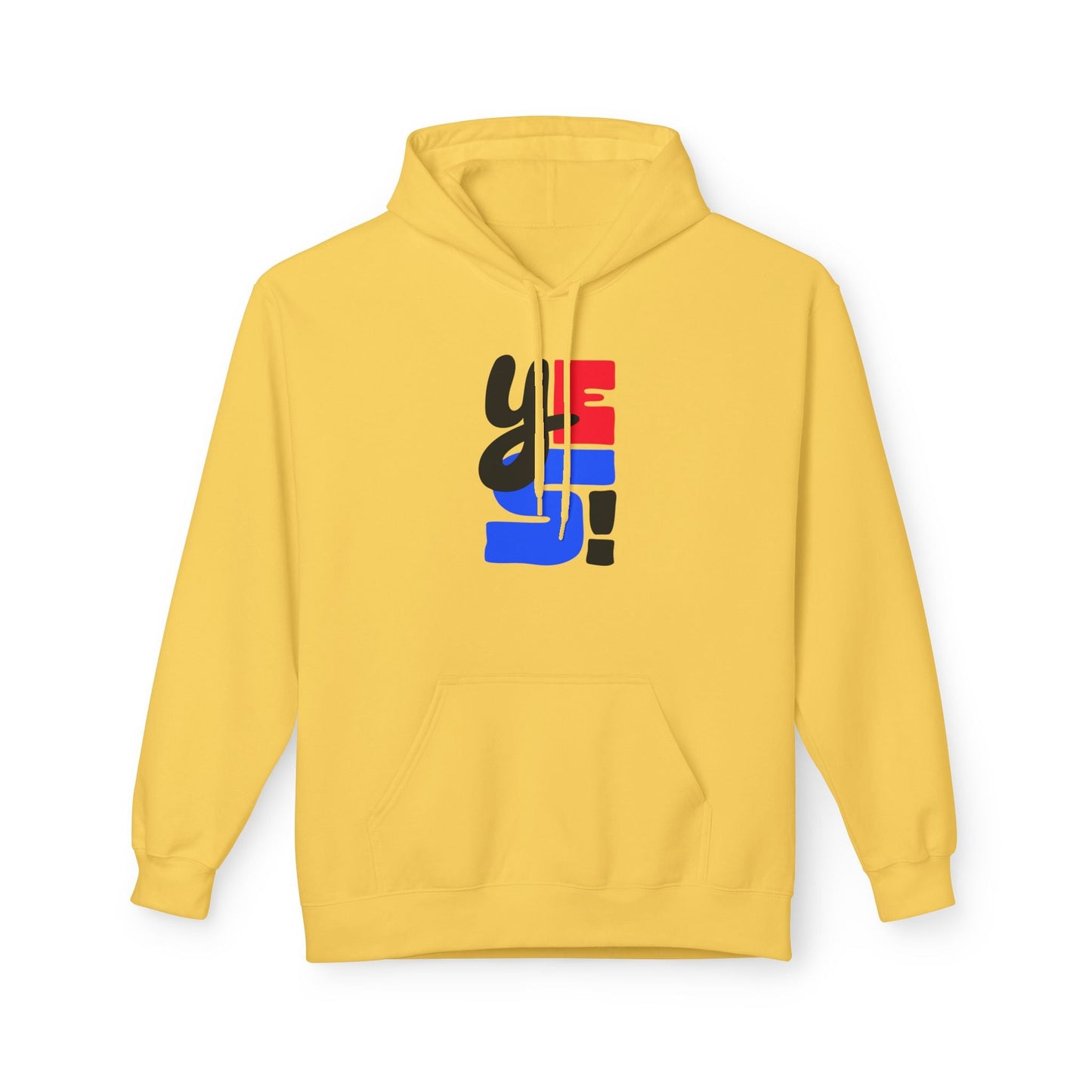 Fleece Hoodie with Bold Graphic Design, Comfortable Casual Wear for Everyday, Perfect for Holidays, Gifts for Friends, Layering Piece - Maklenn