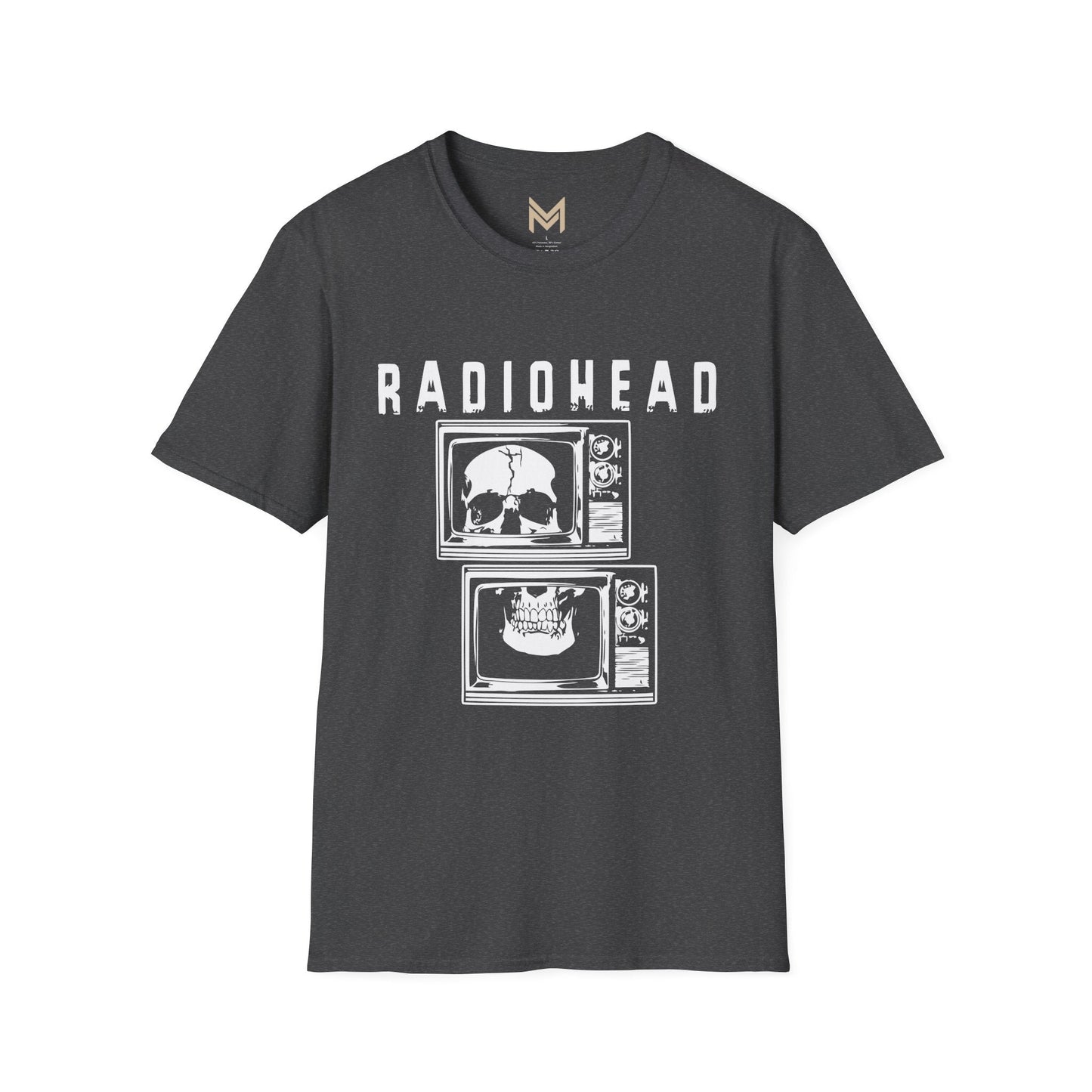 Radiohead Vintage Skull Graphic Tee | Unisex Softstyle T-Shirt, Band Merchandise, Music Lover Gift, Casual Wear, Festival Attire - Maklenn