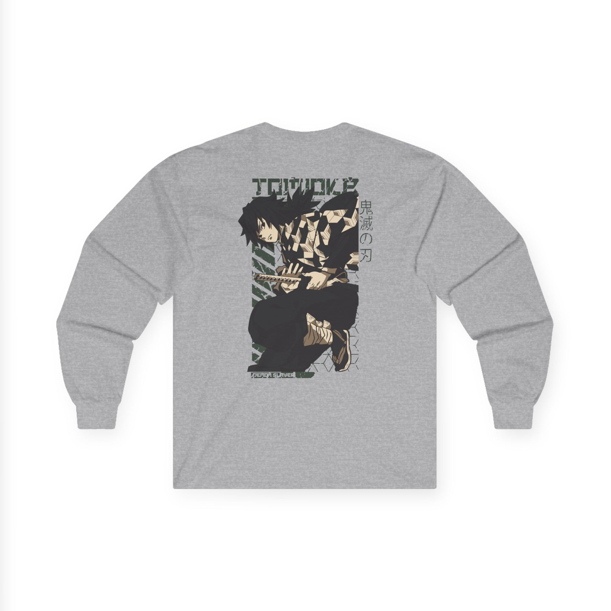 Long Sleeve Tee - Giyu Tomioka Water Hashira Demon Slayer Design Printify