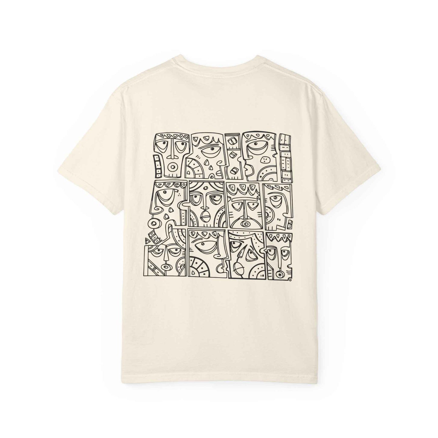 Artistic Garment-Dyed T-Shirt, Unisex Graphic Tee, Unique Casual Wear, Statement Top, Gift for Art Lovers, Everyday Comfort Tee