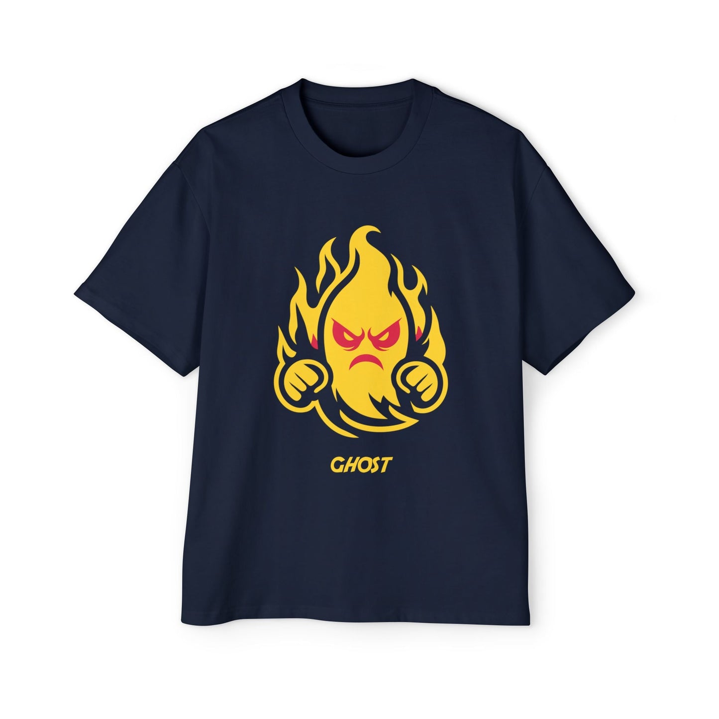 Men's Oversized Graphic Tee, Fun Flame Design, Casual Wear, Streetwear, Unique Gift, Cool Men's Apparel Printify