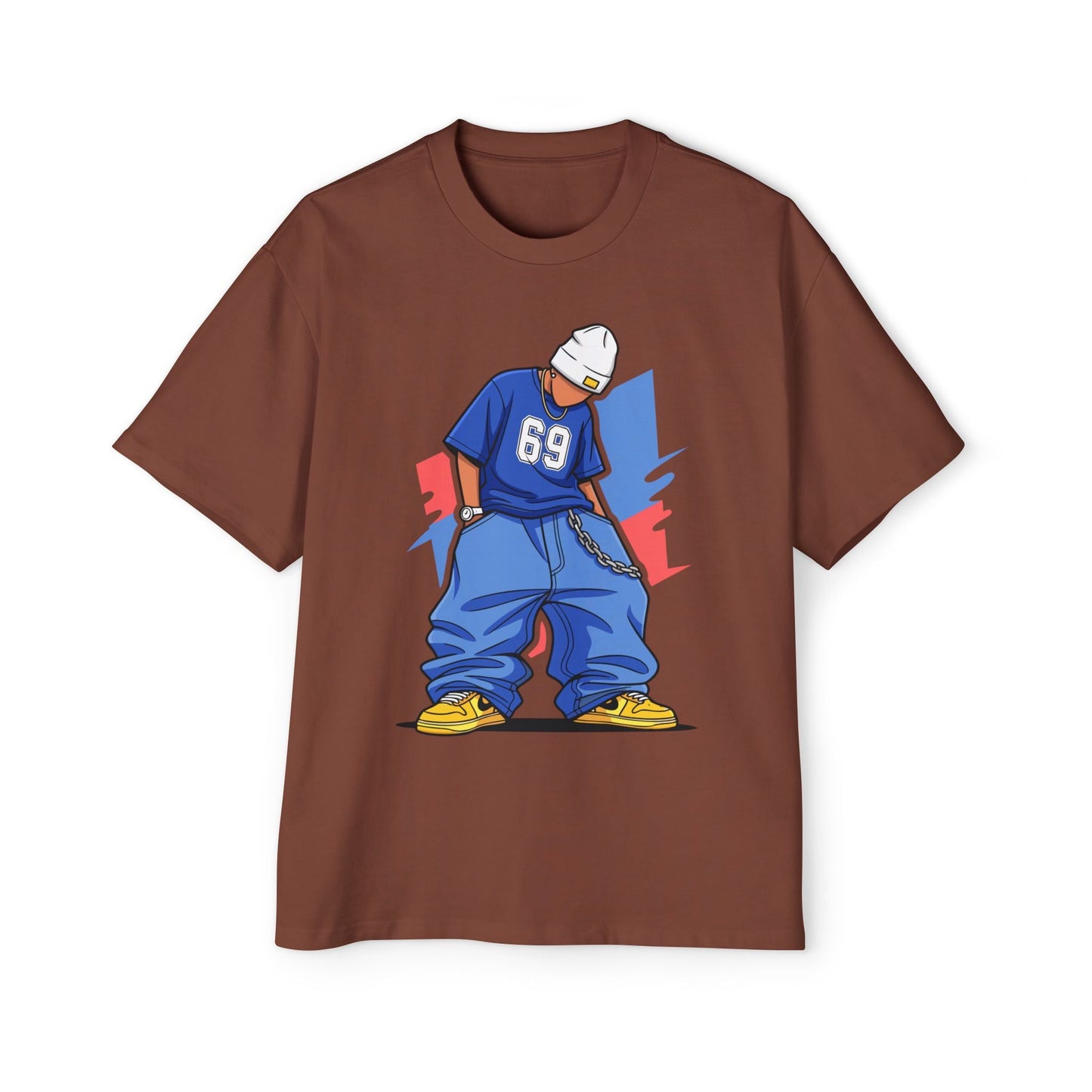 Stylish Urban Graphic Tee for Men | Casual Streetwear, Oversized T-Shirt, Hip Hop Fashion, Everyday Wear, Gift for Trendsetters - Maklenn