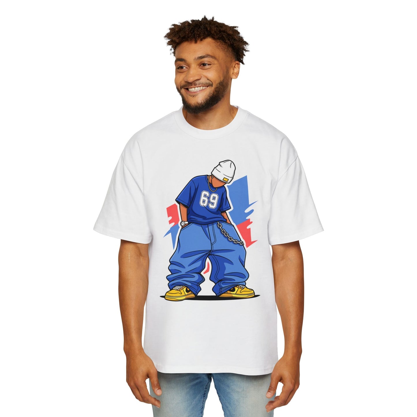 Stylish Urban Graphic Tee for Men | Casual Streetwear, Oversized T-Shirt, Hip Hop Fashion, Everyday Wear, Gift for Trendsetters - Maklenn
