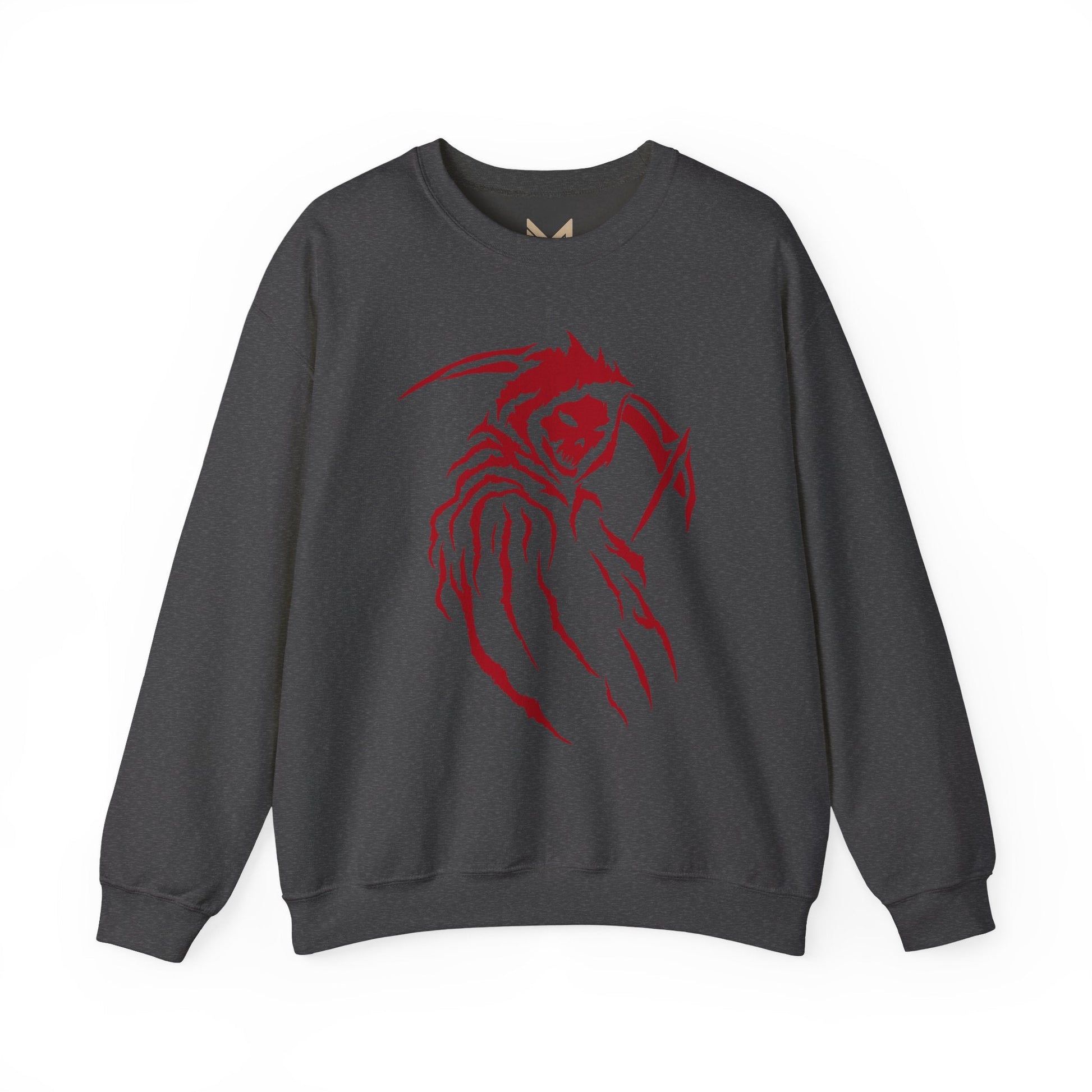 Grim Reaper Crewneck Sweatshirt | Unisex Cozy Pullover, Halloween Sweatshirt, Horror Aesthetic Apparel, Gift for Fans - Maklenn