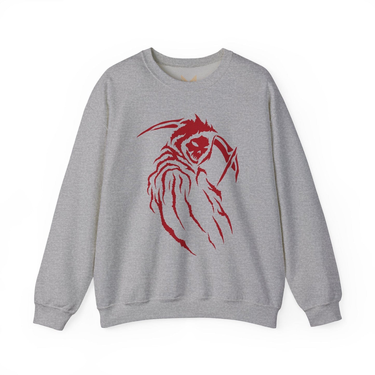 Grim Reaper Crewneck Sweatshirt | Unisex Cozy Pullover, Halloween Sweatshirt, Horror Aesthetic Apparel, Gift for Fans - Maklenn