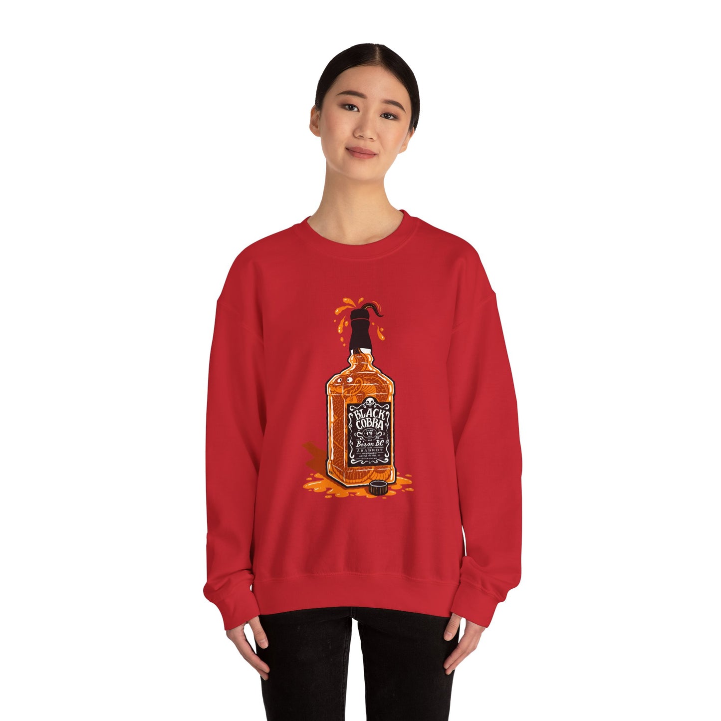 Whiskey Splash Sweatshirt, Cozy Unisex Sweatshirt, Casual Fall Fashion, Perfect Gift for Whiskey Lovers, Comfortable Crewneck Printify