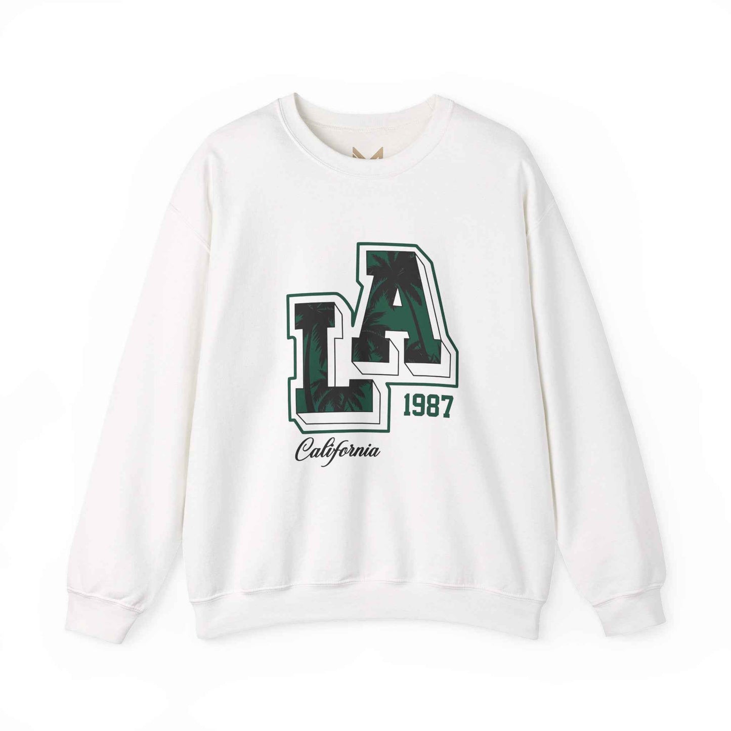 LA California 1987 Crewneck Sweatshirt, Cozy Unisex Sweatshirt, Casual Outing Apparel, Perfect Gift for Birthdays, Relaxed Fit Tees