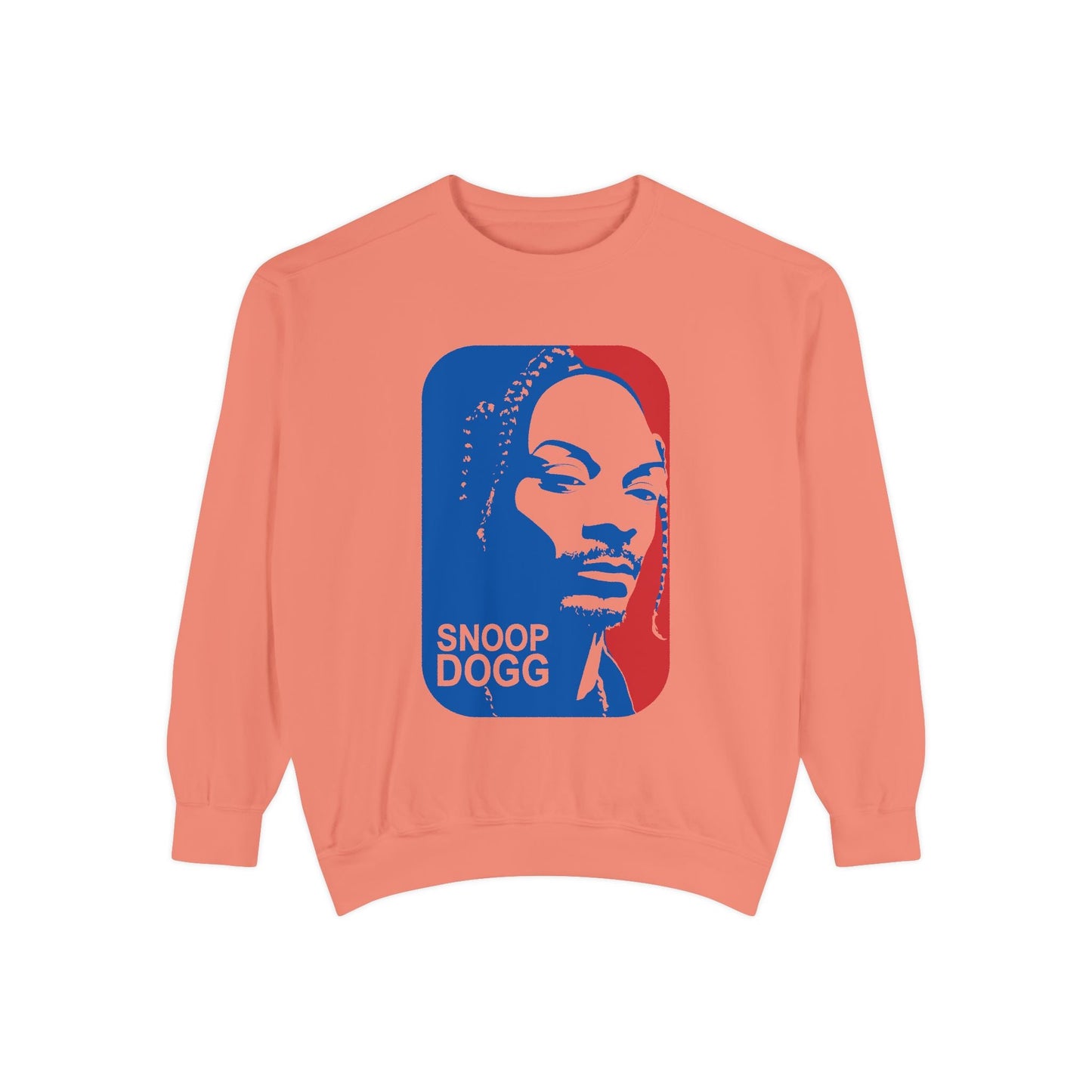 Snoop Dogg Inspired Unisex Garment-Dyed Sweatshirt - Hip Hop Style, Retro Fashion, Streetwear, Gift for Music Lovers, Cozy Apparel Printify