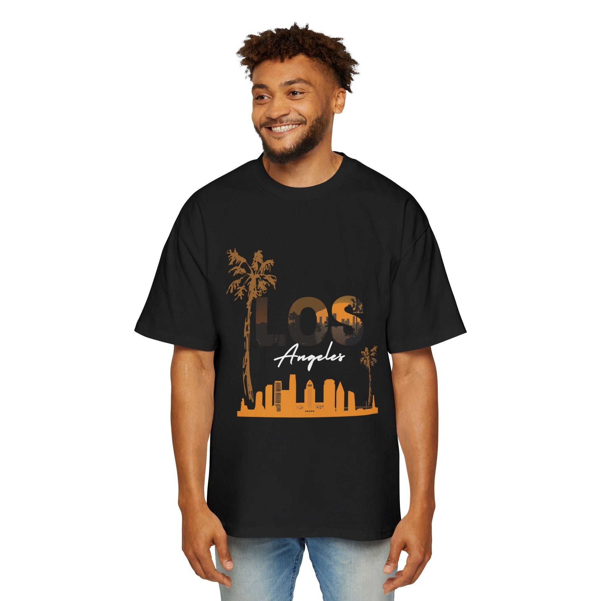 LA Oversized Tee - Casual Urban Wear, Gift for Him, Street Style, Summer Vibes, Travel Outfit, Comfortable Daily Wear - Maklenn
