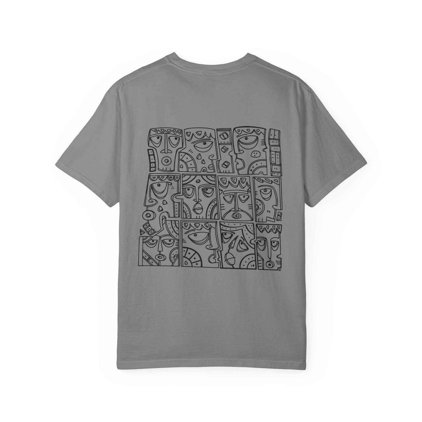 Artistic Garment-Dyed T-Shirt, Unisex Graphic Tee, Unique Casual Wear, Statement Top, Gift for Art Lovers, Everyday Comfort Tee