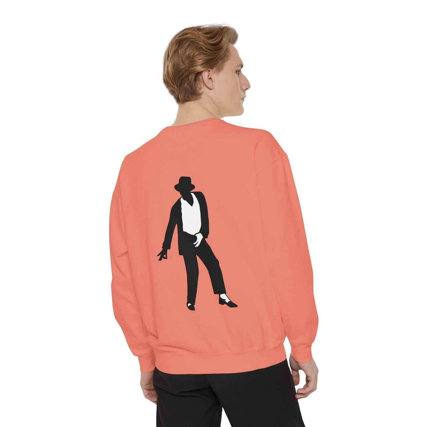 Stylish Unisex Garment-Dyed Sweatshirt, Casual Wear, Gift for Music Lovers, Retro Fashion, Unique Streetwear, Perfect for Parties,Michel jackson style sweatshirt,USA trend sweatshirt