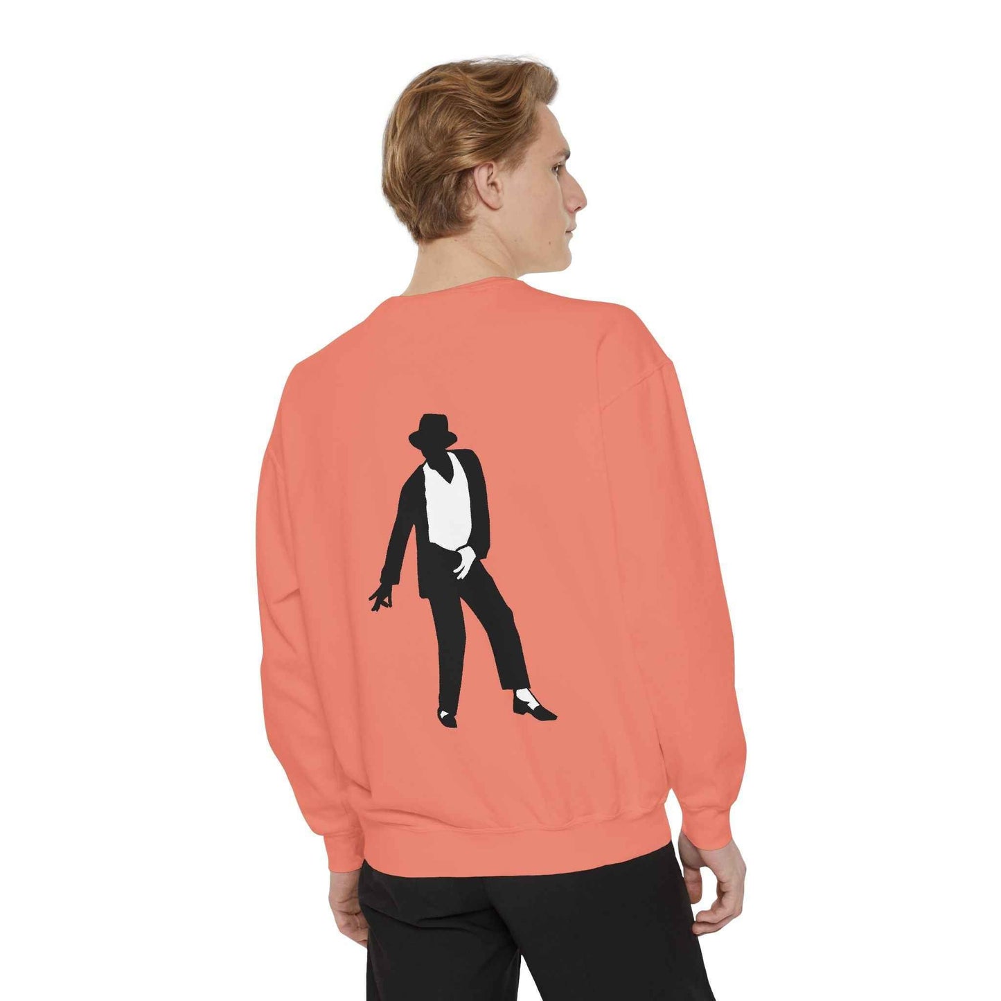 Stylish Garment-Dyed Sweatshirt for Music Lovers | Retro Fashion Casual Wear | Unique Michael Jackson Inspired Streetwear - Maklenn