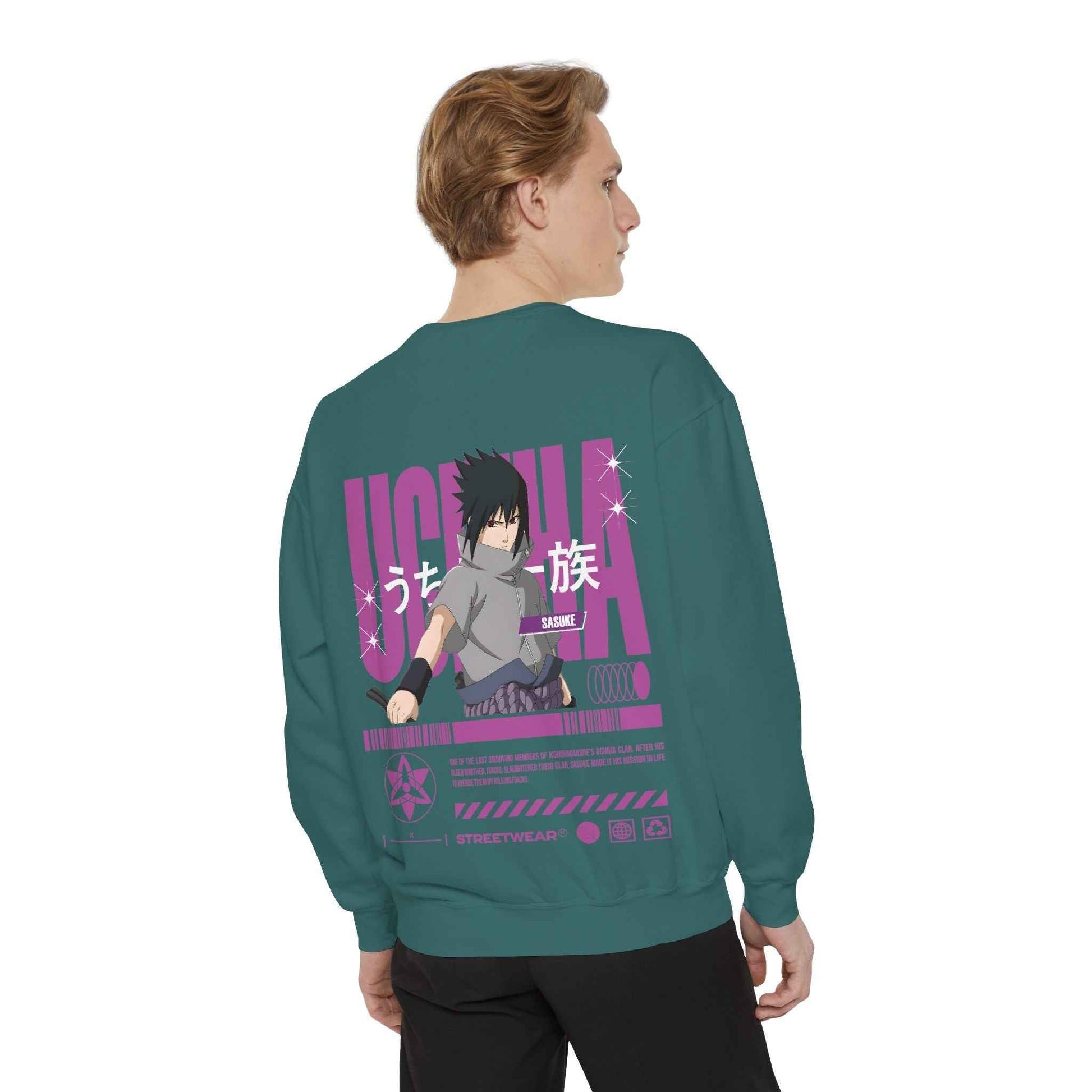 Uchiha Sasuke Sweatshirt - Stylish Anime Streetwear for True Fans - Maklenn