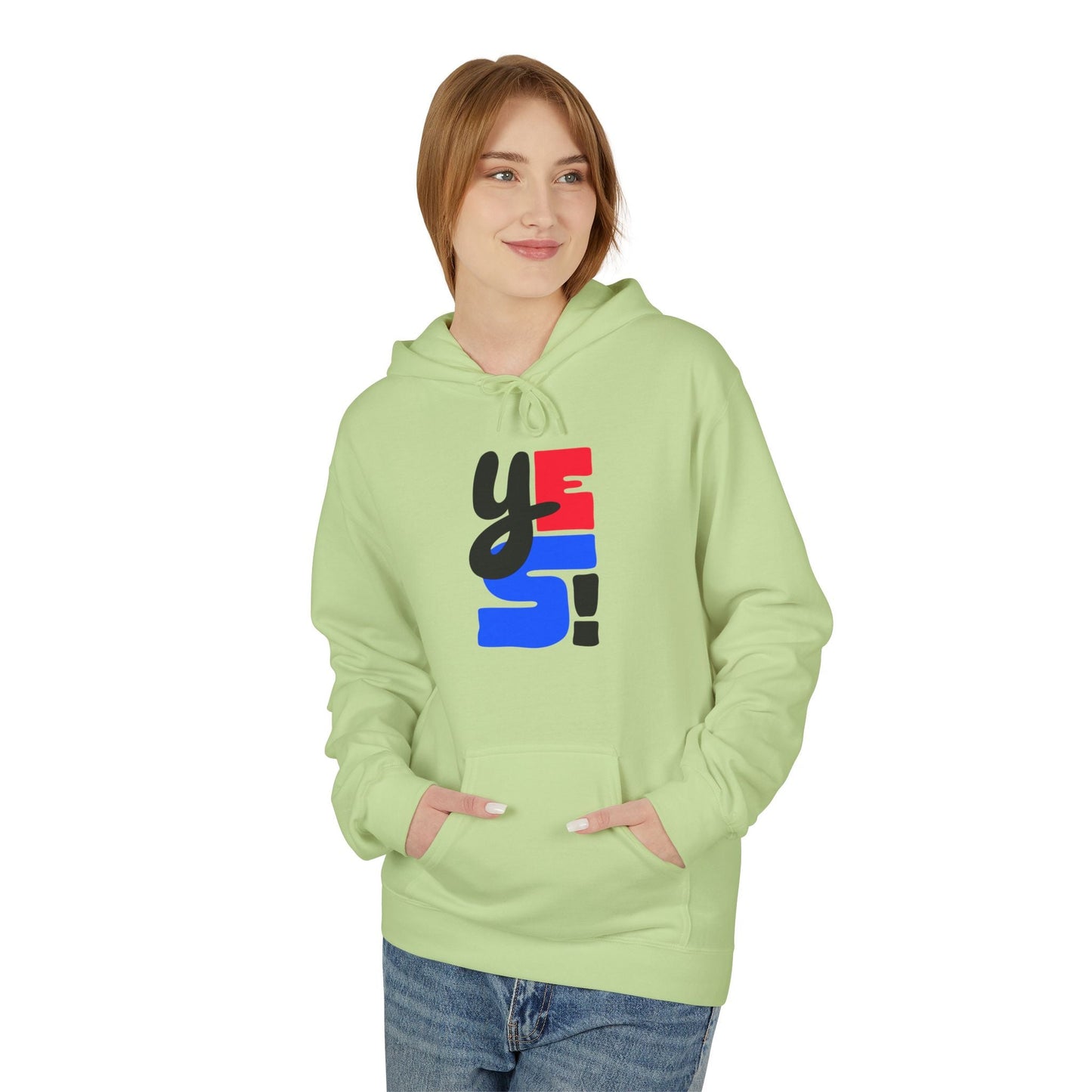 Fleece Hoodie with Bold Graphic Design, Comfortable Casual Wear for Everyday, Perfect for Holidays, Gifts for Friends, Layering Piece - Maklenn
