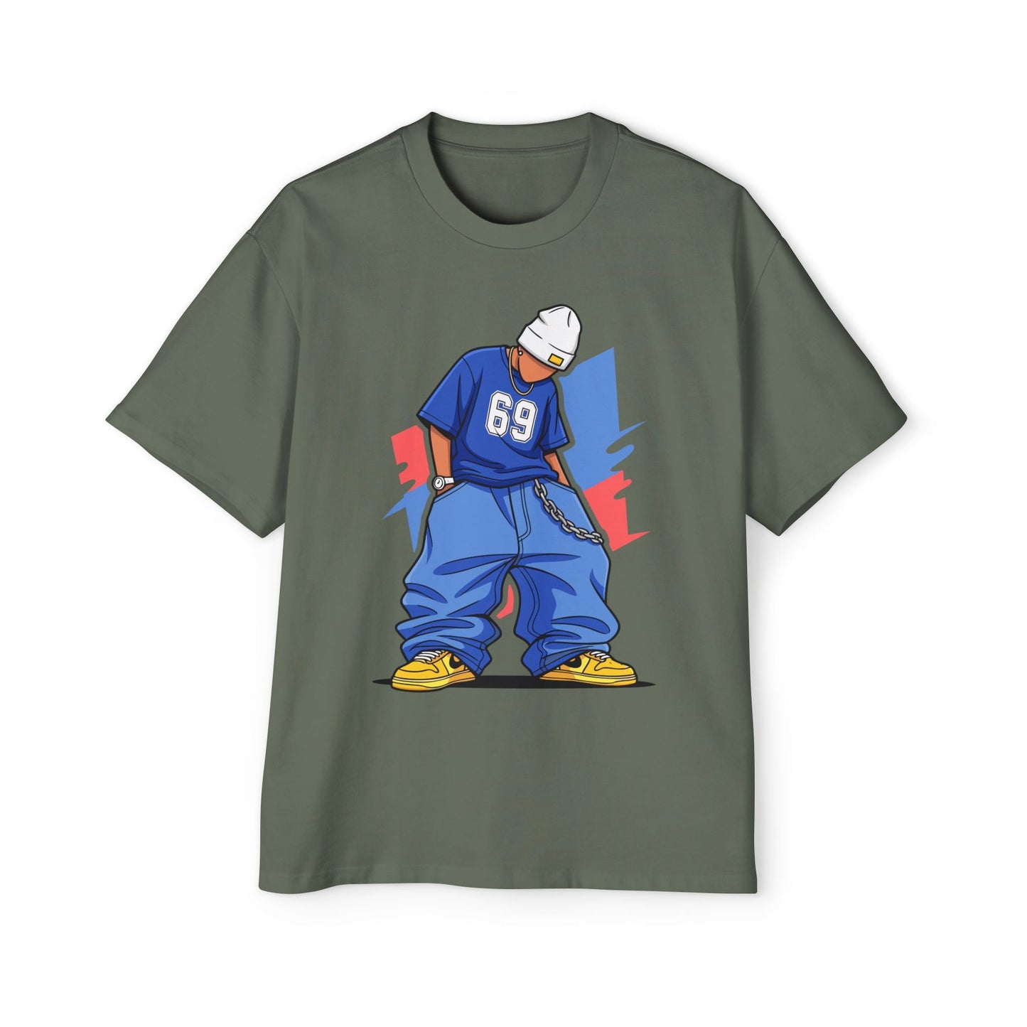 Stylish Urban Graphic Tee for Men | Casual Streetwear, Oversized T-Shirt, Hip Hop Fashion, Everyday Wear, Gift for Trendsetters - Maklenn