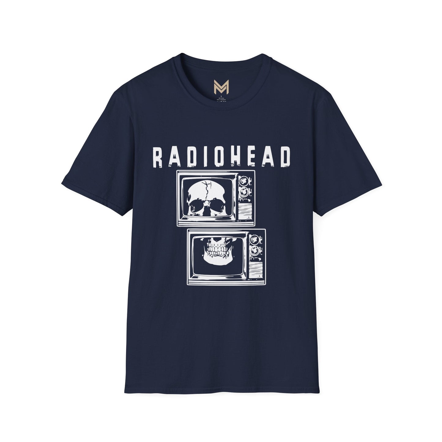 Radiohead Vintage Skull Graphic Tee | Unisex Softstyle T-Shirt, Band Merchandise, Music Lover Gift, Casual Wear, Festival Attire - Maklenn