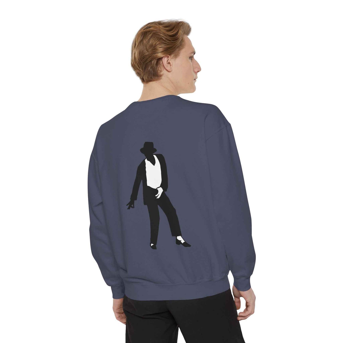 Stylish Unisex Garment-Dyed Sweatshirt, Casual Wear, Gift for Music Lovers, Retro Fashion, Unique Streetwear, Perfect for Parties,Michel jackson style sweatshirt,USA trend sweatshirt