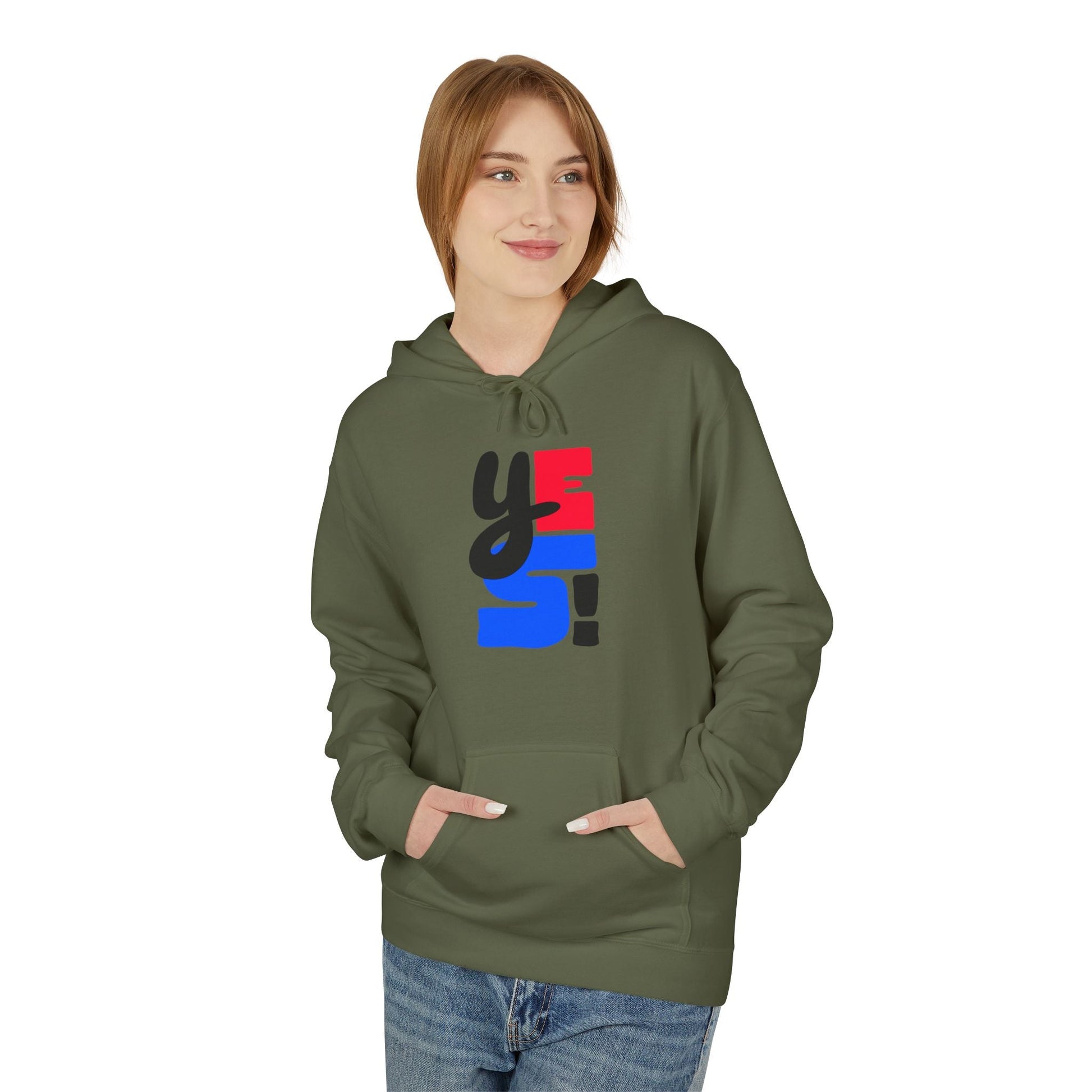 Fleece Hoodie with Bold Graphic Design, Comfortable Casual Wear for Everyday, Perfect for Holidays, Gifts for Friends, Layering Piece - Maklenn