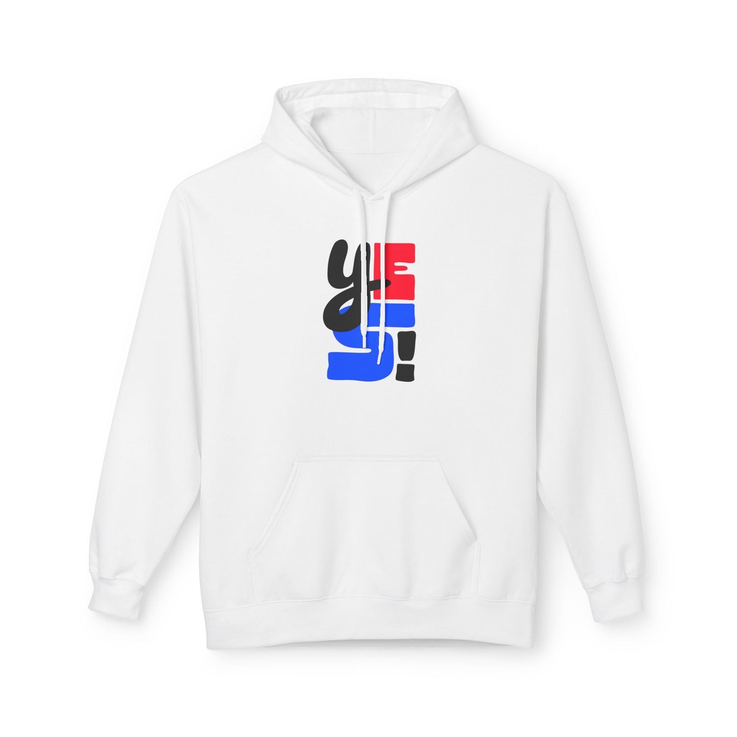 Fleece Hoodie with Bold Graphic Design, Comfortable Casual Wear for Everyday, Perfect for Holidays, Gifts for Friends, Layering Piece - Maklenn