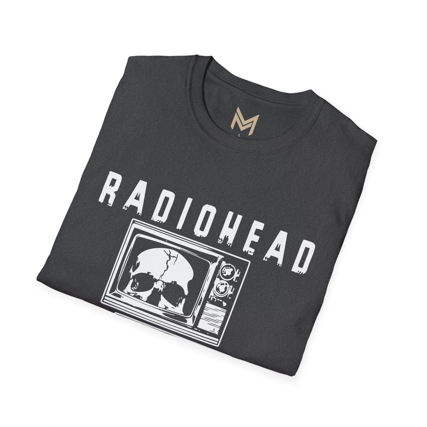 Radiohead Vintage Skull Graphic Tee | Unisex Softstyle T-Shirt, Band Merchandise, Music Lover Gift, Casual Wear, Festival Attire - Maklenn
