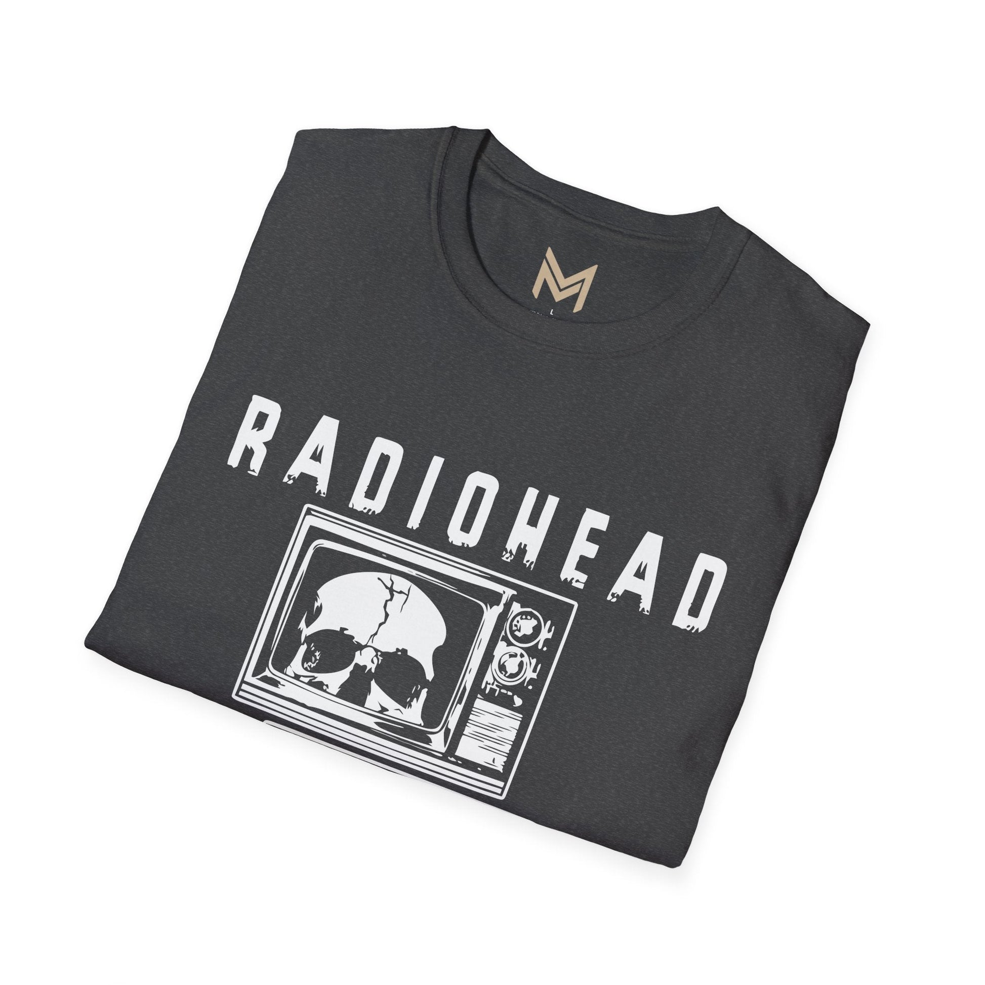 Radiohead Vintage Skull Graphic Tee | Unisex Softstyle T-Shirt, Band Merchandise, Music Lover Gift, Casual Wear, Festival Attire - Maklenn