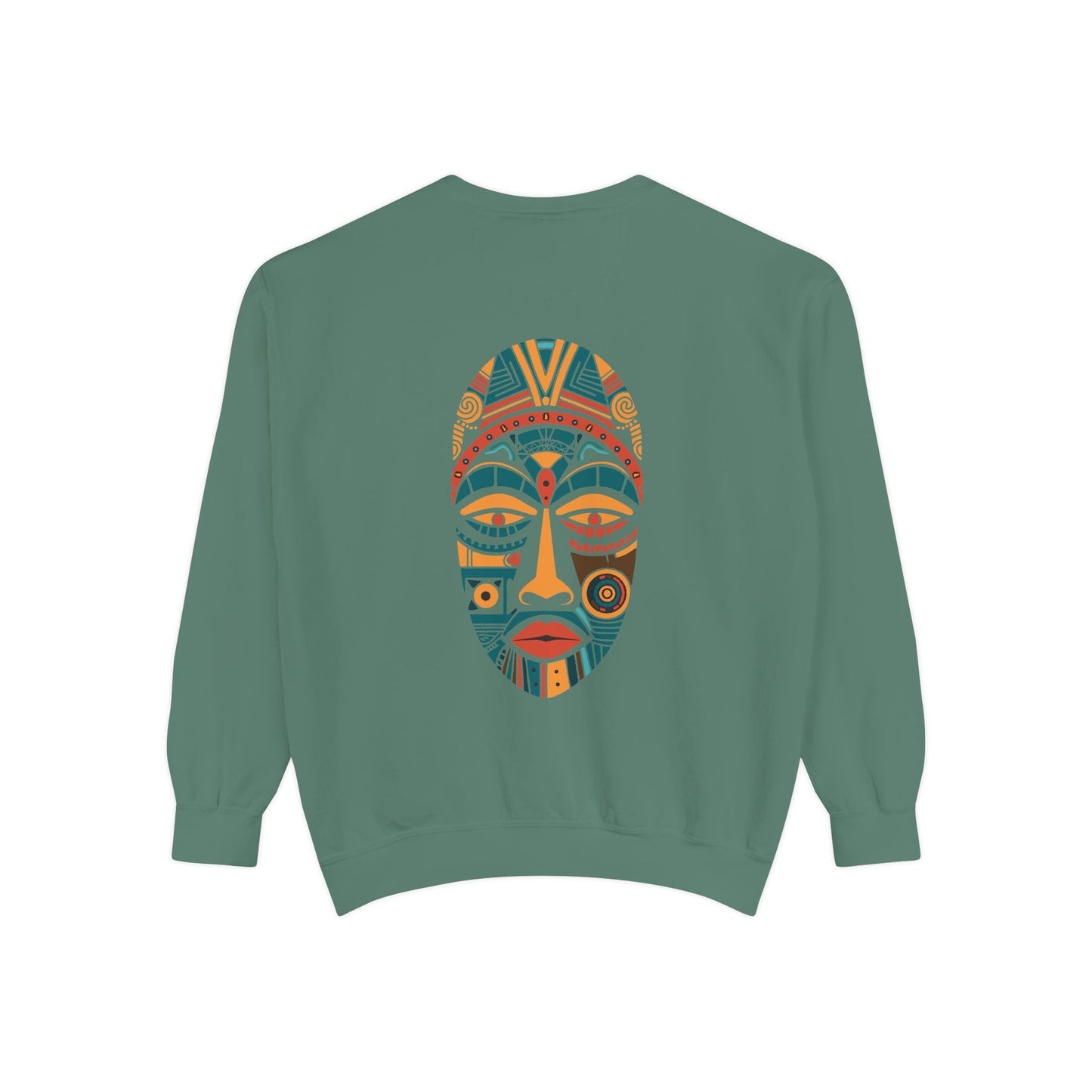 Artistic Unisex Sweatshirt with Colorful Face Design - Cozy Casual Wear for Fall Fashion and Unique Gifts - Maklenn
