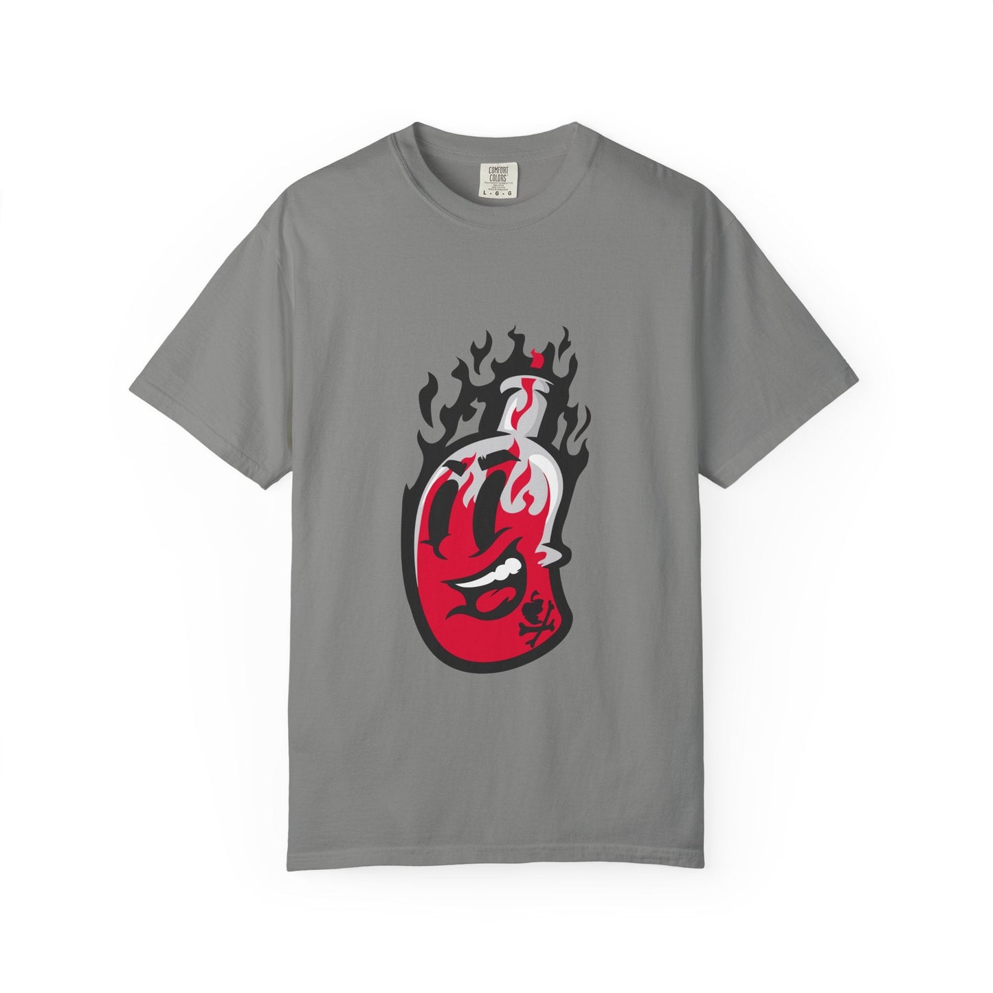 Flame Graphic T-shirt for Unisex, Casual Summer Wear, Gift for Music Lovers, Vibrant Artwork Tee, Trendy Fashion Top Printify