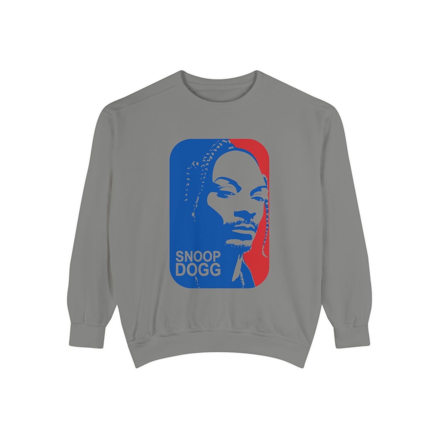 Snoop Dogg Inspired Unisex Garment-Dyed Sweatshirt - Hip Hop Style, Retro Fashion, Streetwear, Gift for Music Lovers, Cozy Apparel Printify