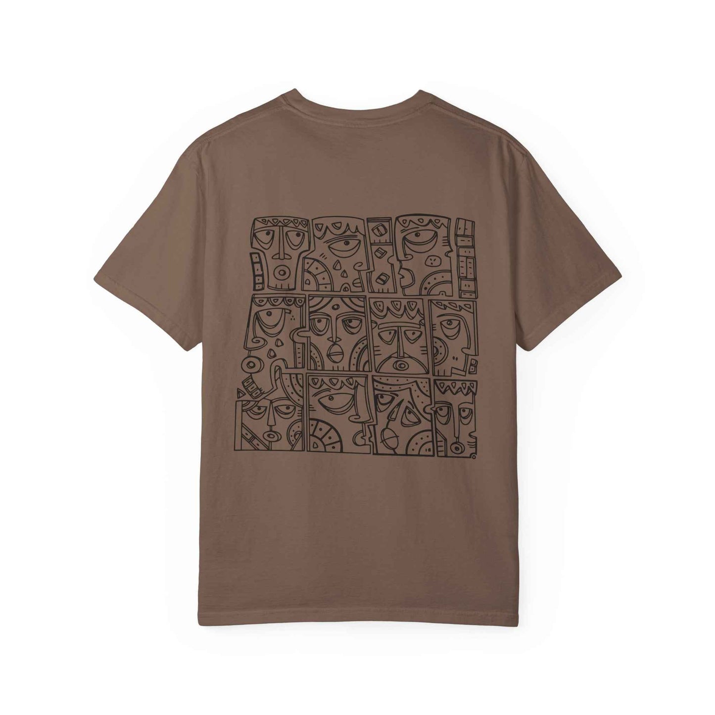 Artistic Garment-Dyed T-Shirt, Unisex Graphic Tee, Unique Casual Wear, Statement Top, Gift for Art Lovers, Everyday Comfort Tee