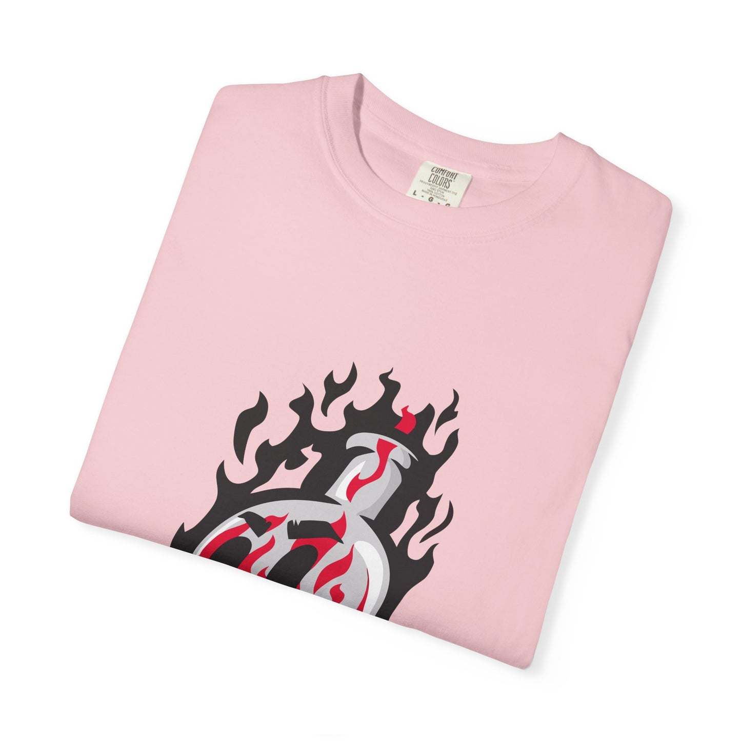 Flame Graphic T-shirt for Unisex, Casual Summer Wear, Gift for Music Lovers, Vibrant Artwork Tee, Trendy Fashion Top Printify