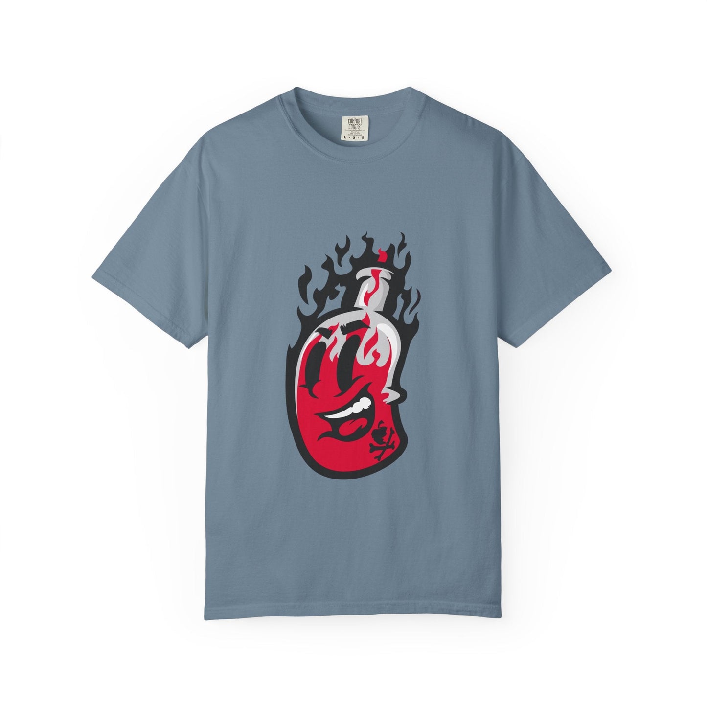 Flame Graphic T-shirt for Unisex, Casual Summer Wear, Gift for Music Lovers, Vibrant Artwork Tee, Trendy Fashion Top Printify