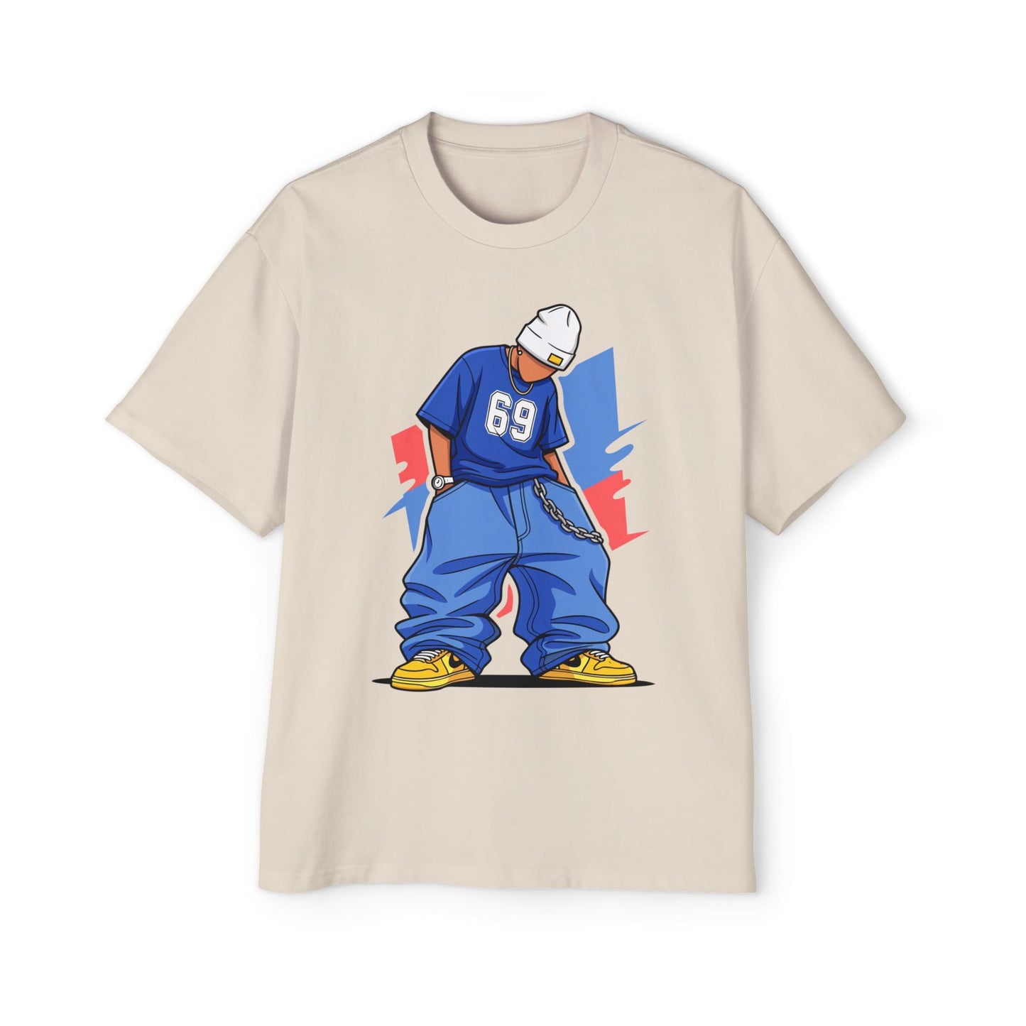 Stylish Urban Graphic Tee for Men | Casual Streetwear, Oversized T-Shirt, Hip Hop Fashion, Everyday Wear, Gift for Trendsetters - Maklenn