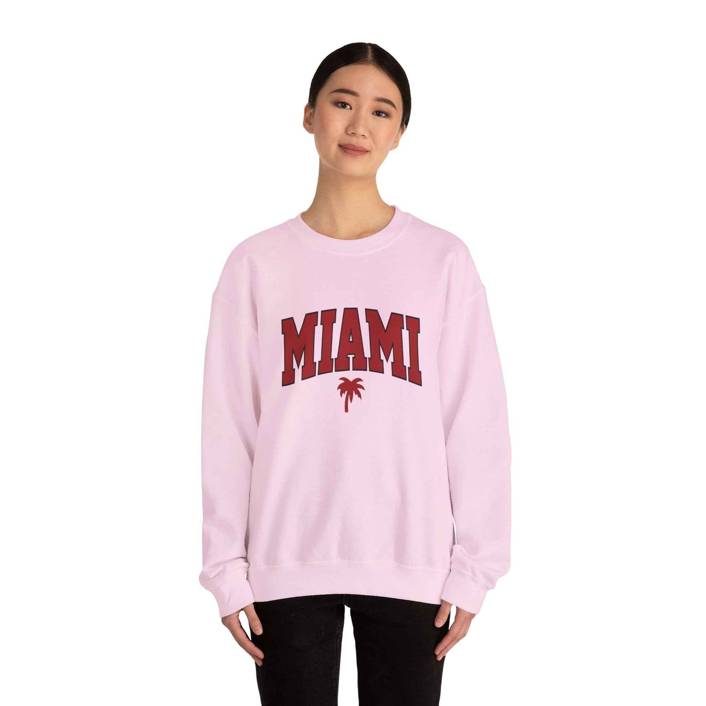 Miami Graphic Crewneck Sweatshirt, Unisex Sweatshirt, Cozy Miami Apparel, Casual Streetwear, Perfect Gift for Sport Lovers