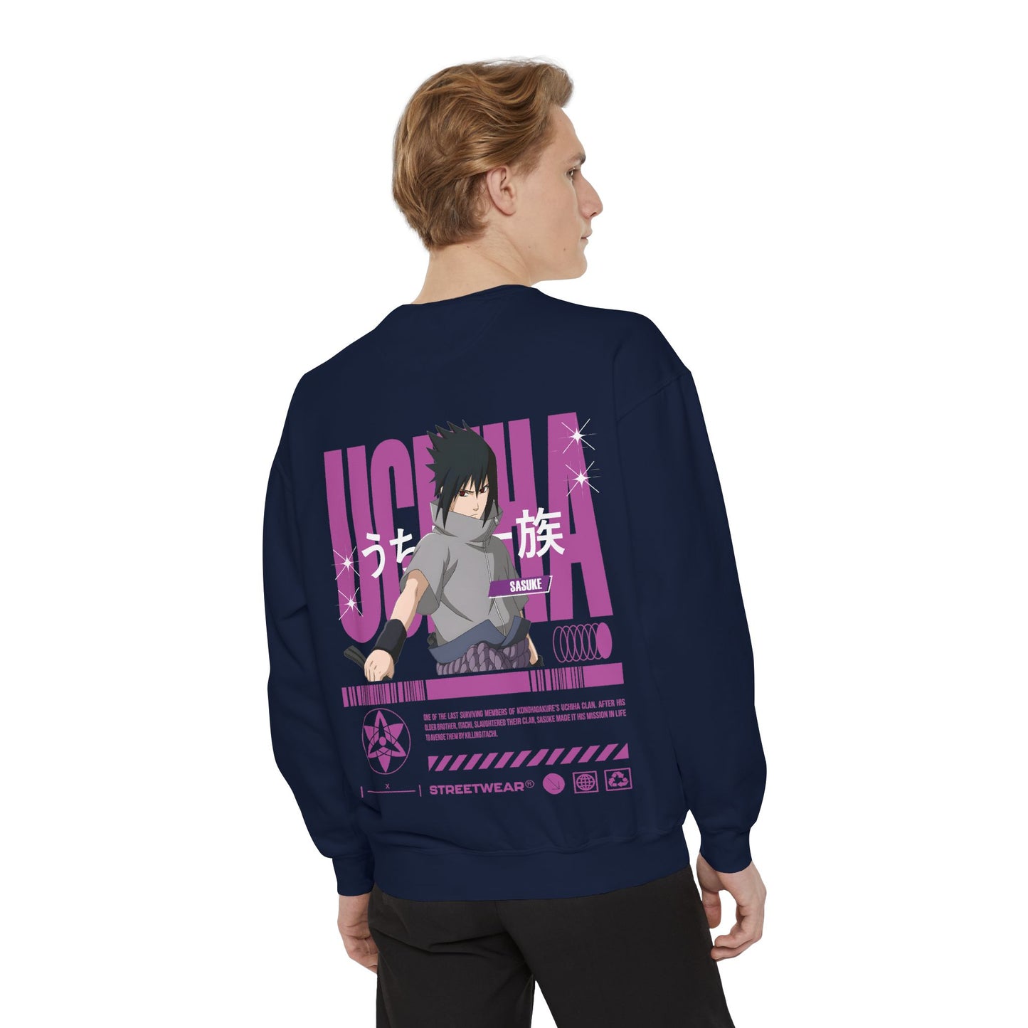 Sweatshirt - Uchiha Sasuke Anime Streetwear Printify
