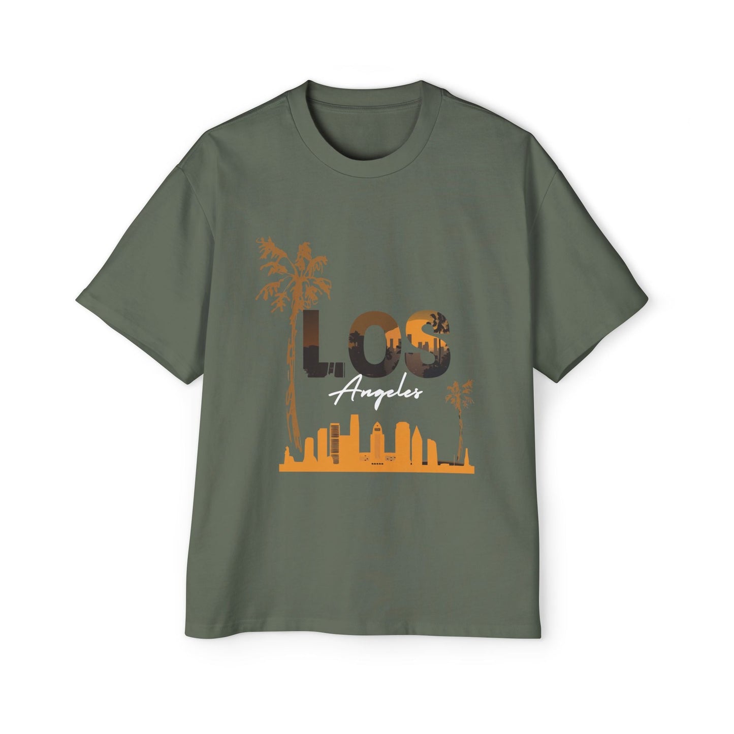 LA Oversized Tee - Casual Urban Wear, Gift for Him, Street Style, Summer Vibes, Travel Outfit, Comfortable Daily Wear - Maklenn