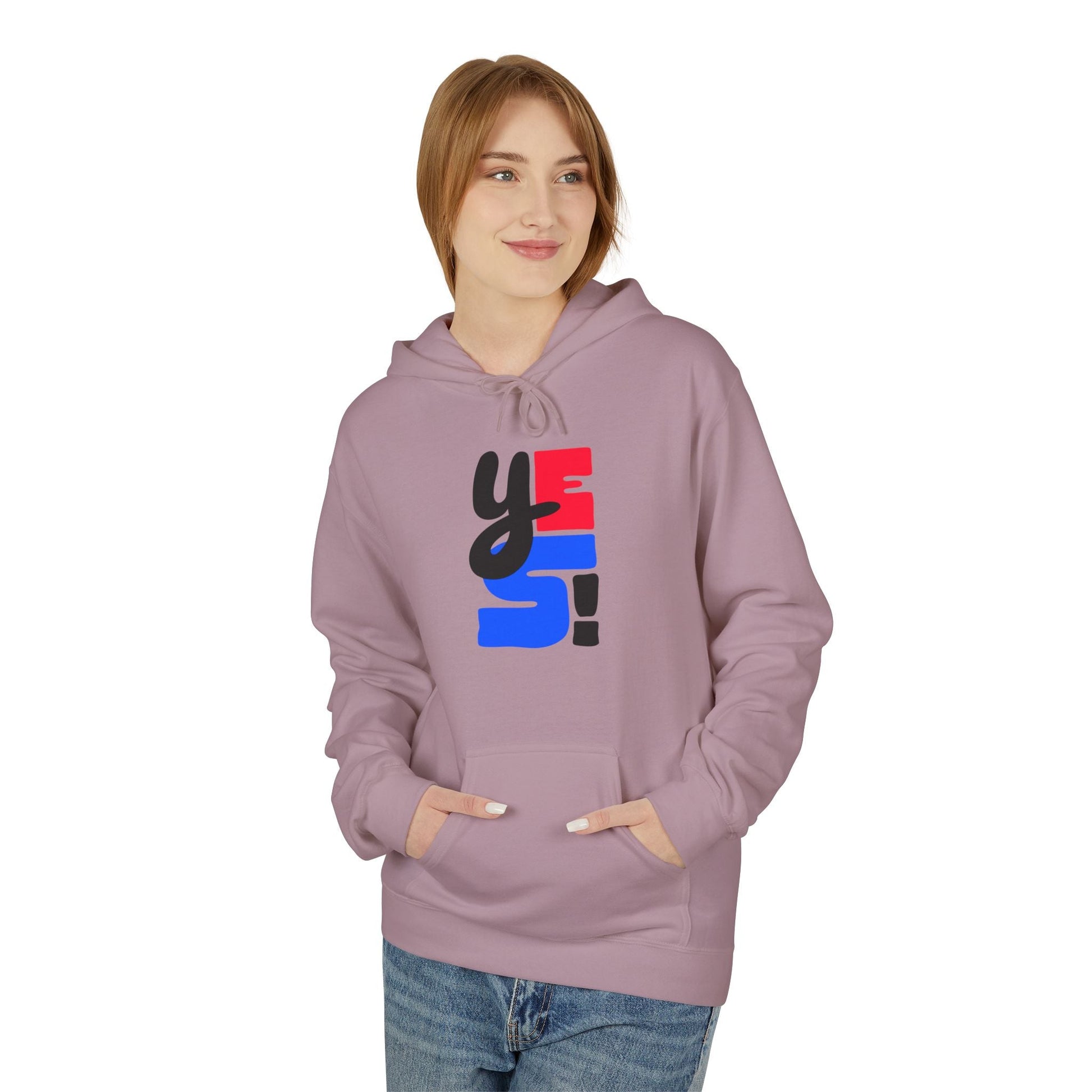 Fleece Hoodie with Bold Graphic Design, Comfortable Casual Wear for Everyday, Perfect for Holidays, Gifts for Friends, Layering Piece - Maklenn