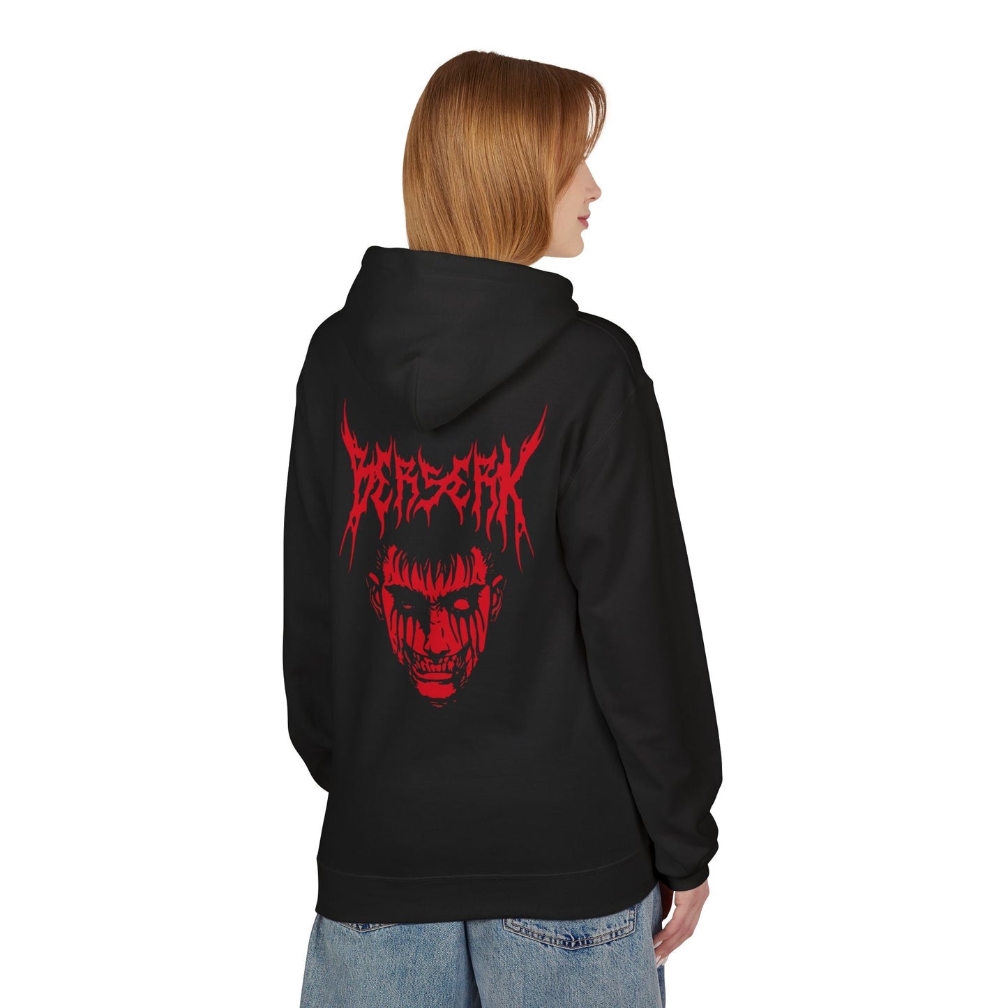Gothic Graphic Hoodie, Unisex Streetwear, Cozy Fleece Sweatshirt, Perfect for Halloween, Edgy Fashion Gift, Unique Layering Piece - Maklenn
