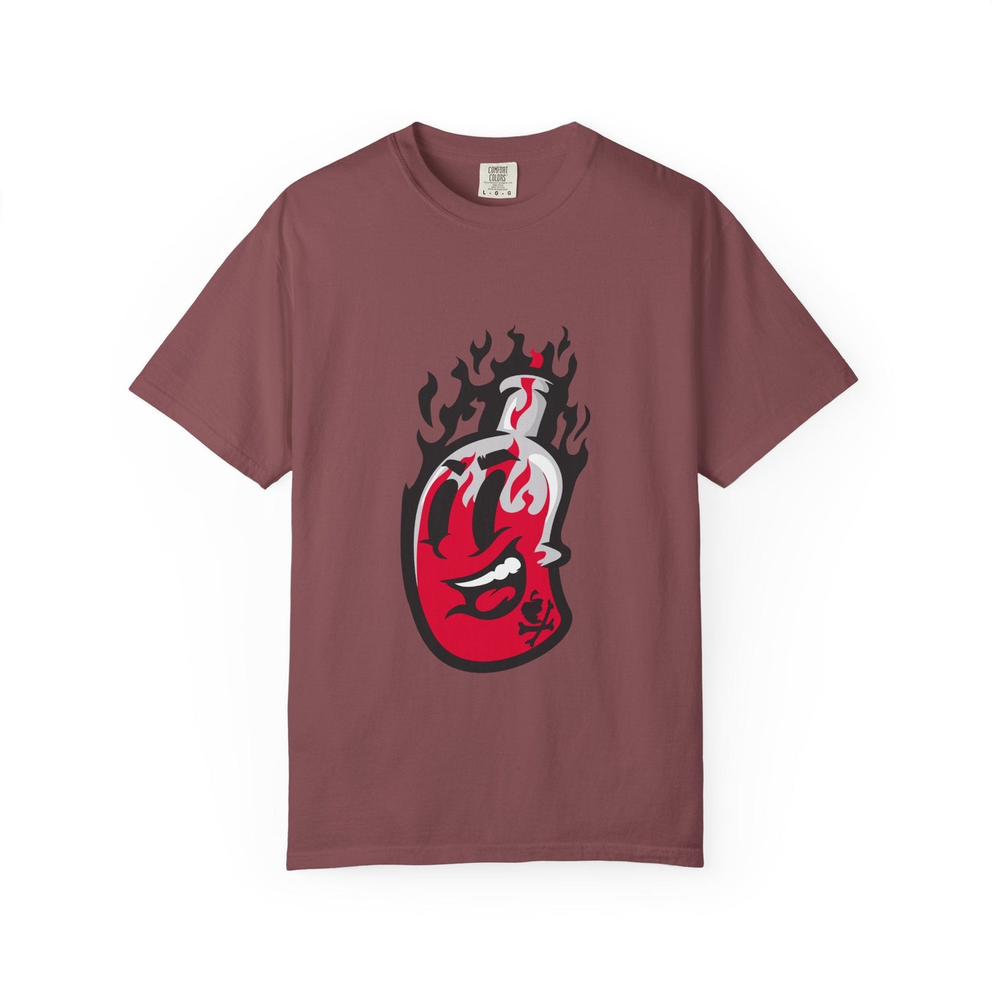 Flame Graphic T-shirt for Unisex, Casual Summer Wear, Gift for Music Lovers, Vibrant Artwork Tee, Trendy Fashion Top Printify