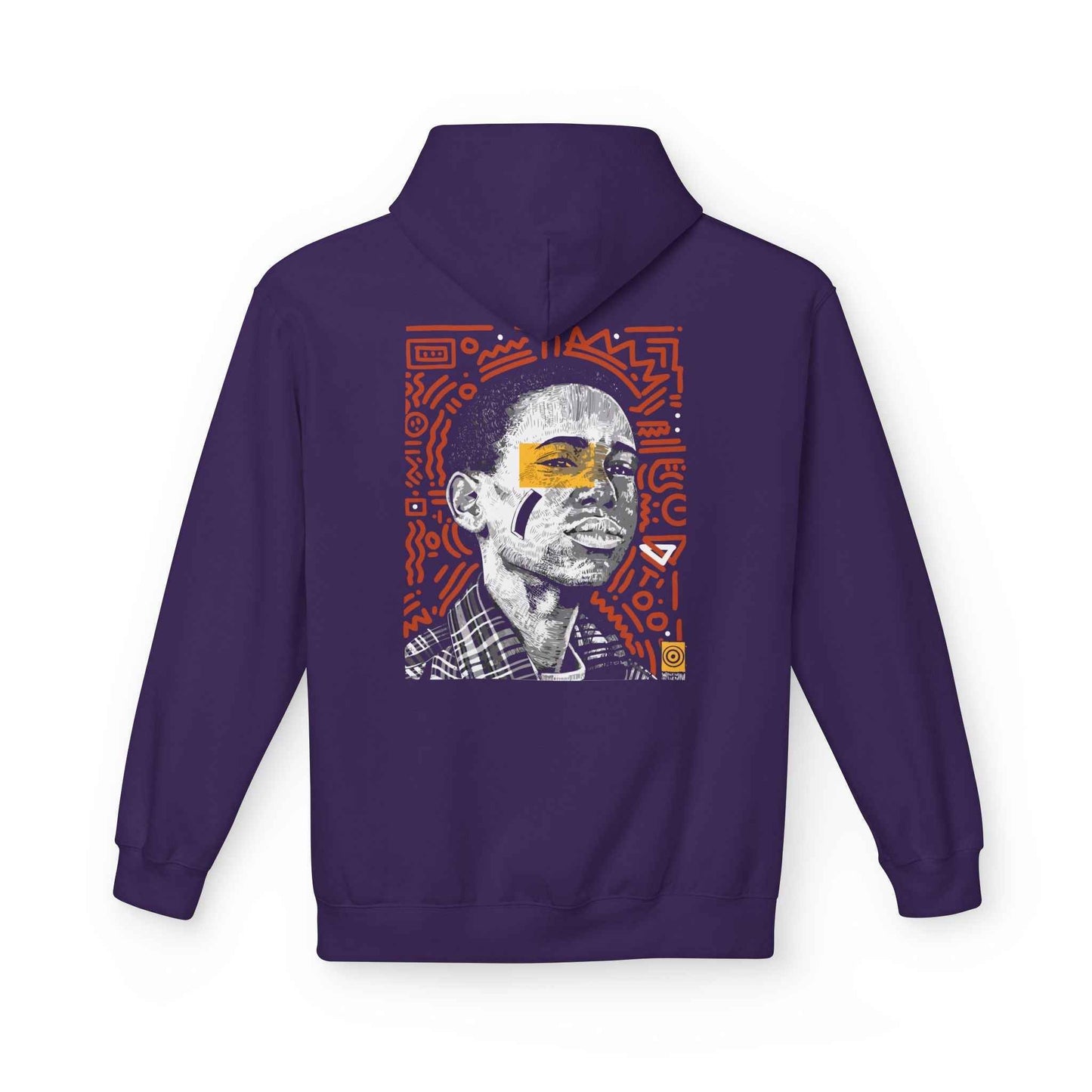 Artistic Fleece Hoodie with Unique Graphic Print for Comfort, Casual Wear, Gift for Art Lovers, Unisex Hip Hop Style
