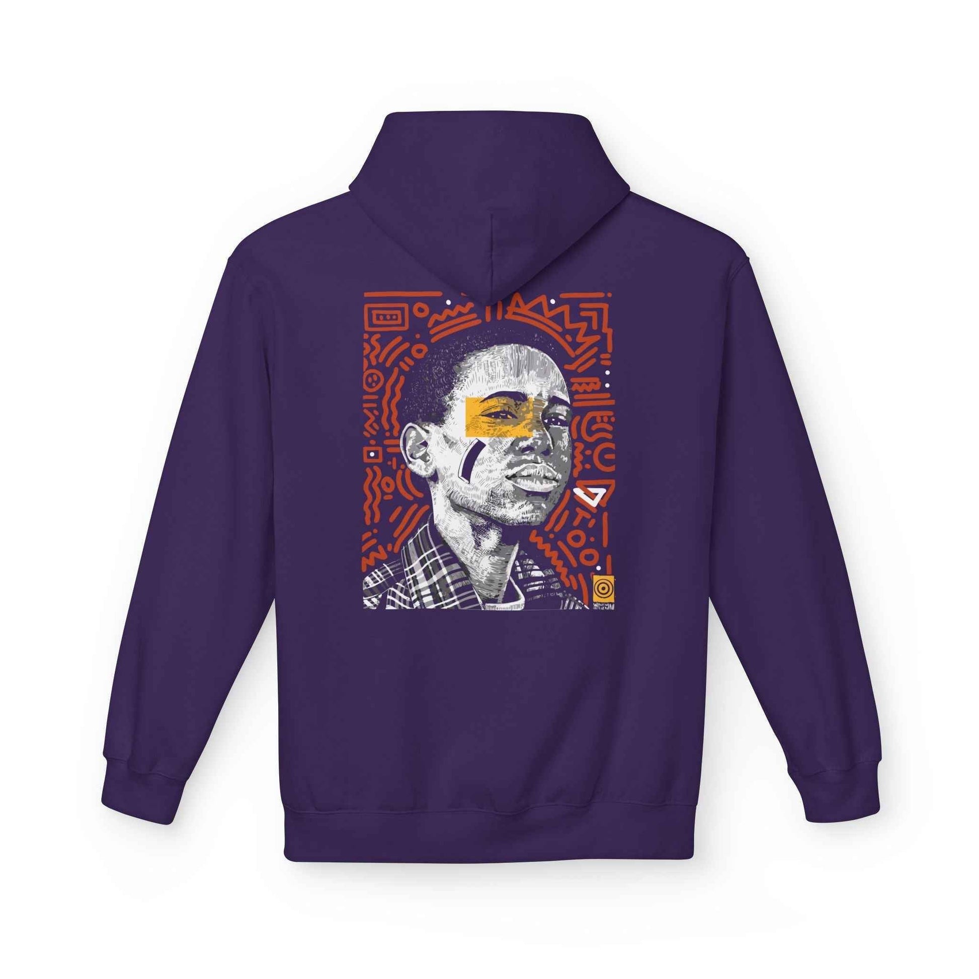 Artistic Fleece Hoodie with Unique Graphic Print – Comfortable Casual Wear, Perfect Gift for Art Lovers, Unisex Hip Hop Style - Maklenn